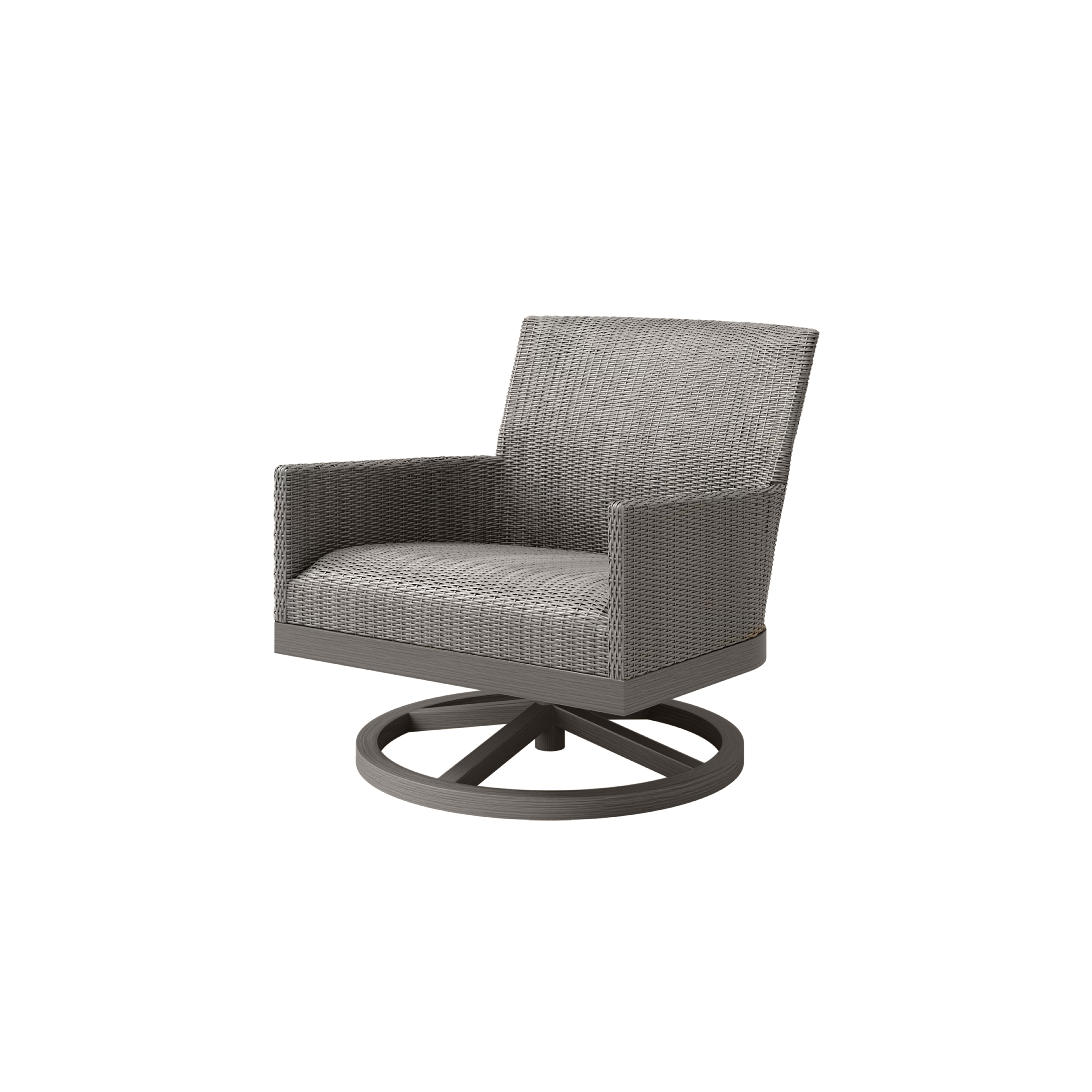 Siena Club Swivel Rocker with Fog/Smoke Weave