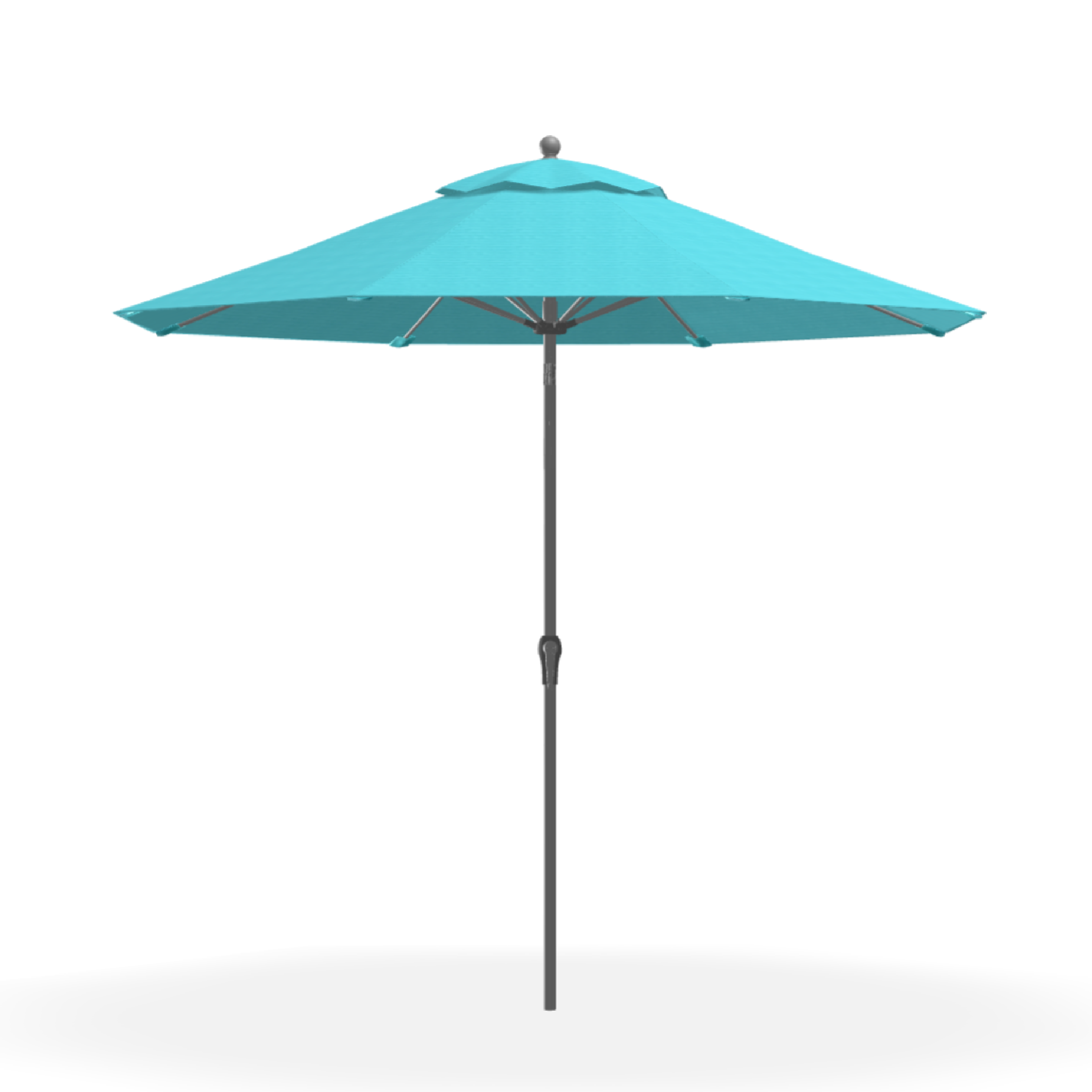 9 Foot Monterey Fiberglass Crank / Auto-Tilt with Turquoise Canopy