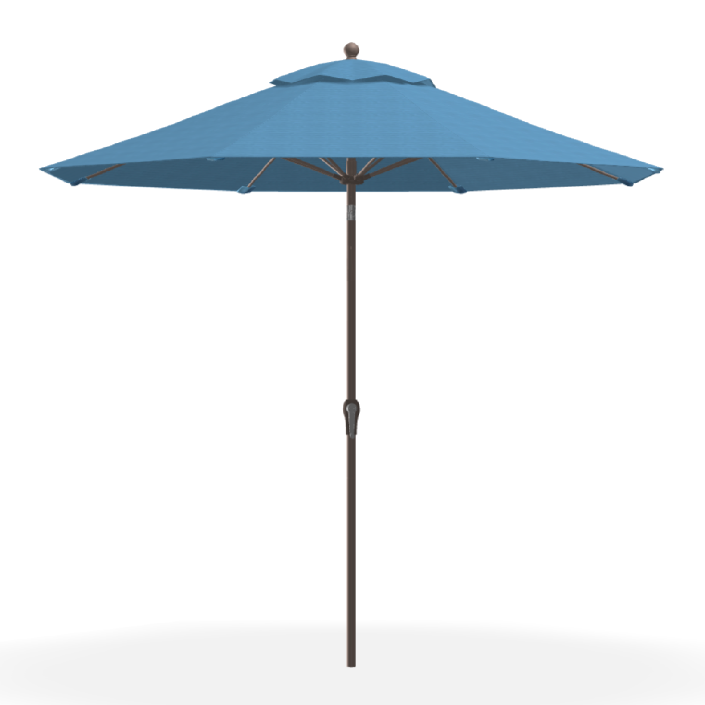 9 Foot Monterey Fiberglass Crank / Auto-Tilt with Steel Blue Canopy