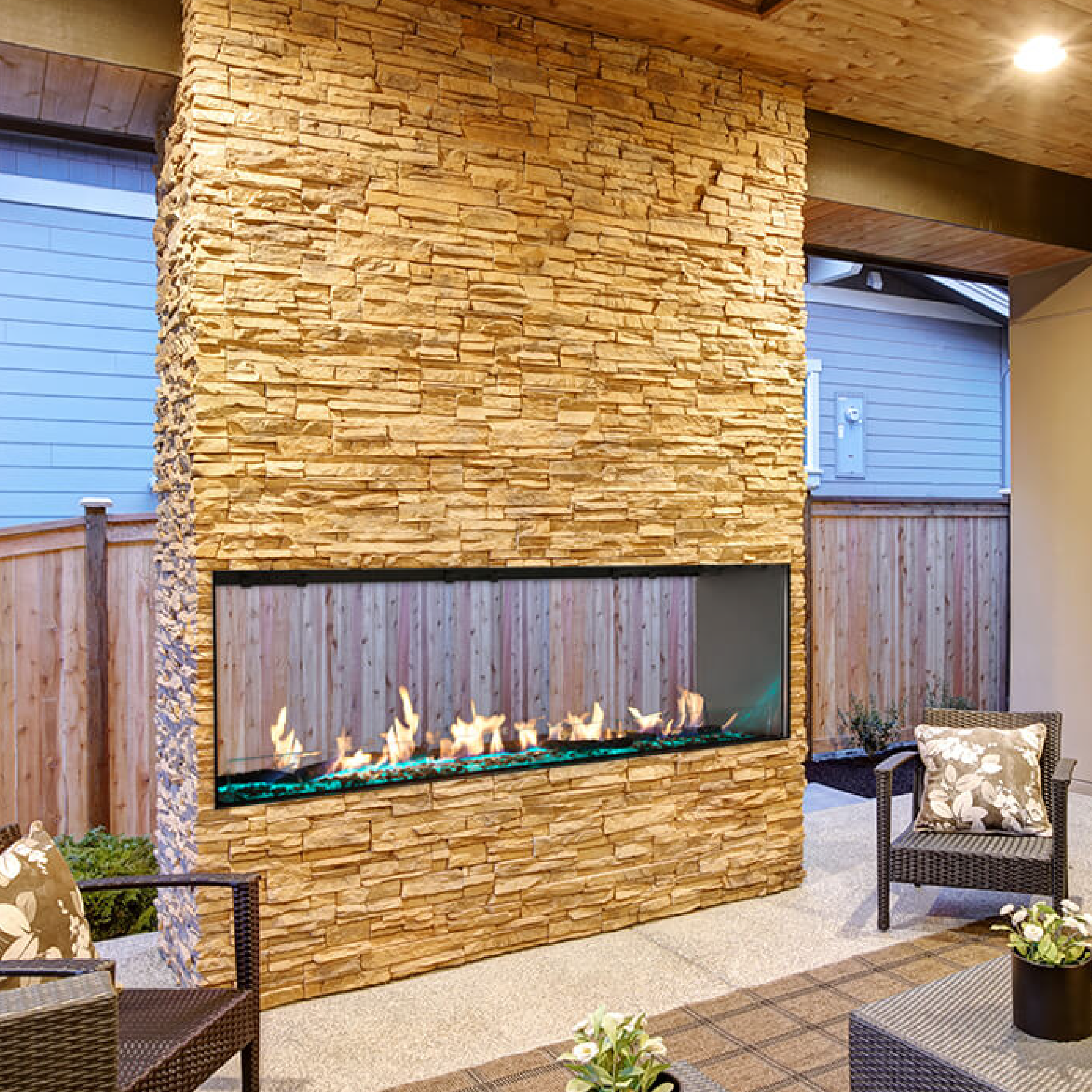 See-Through 24" High Glass Height Fireplace