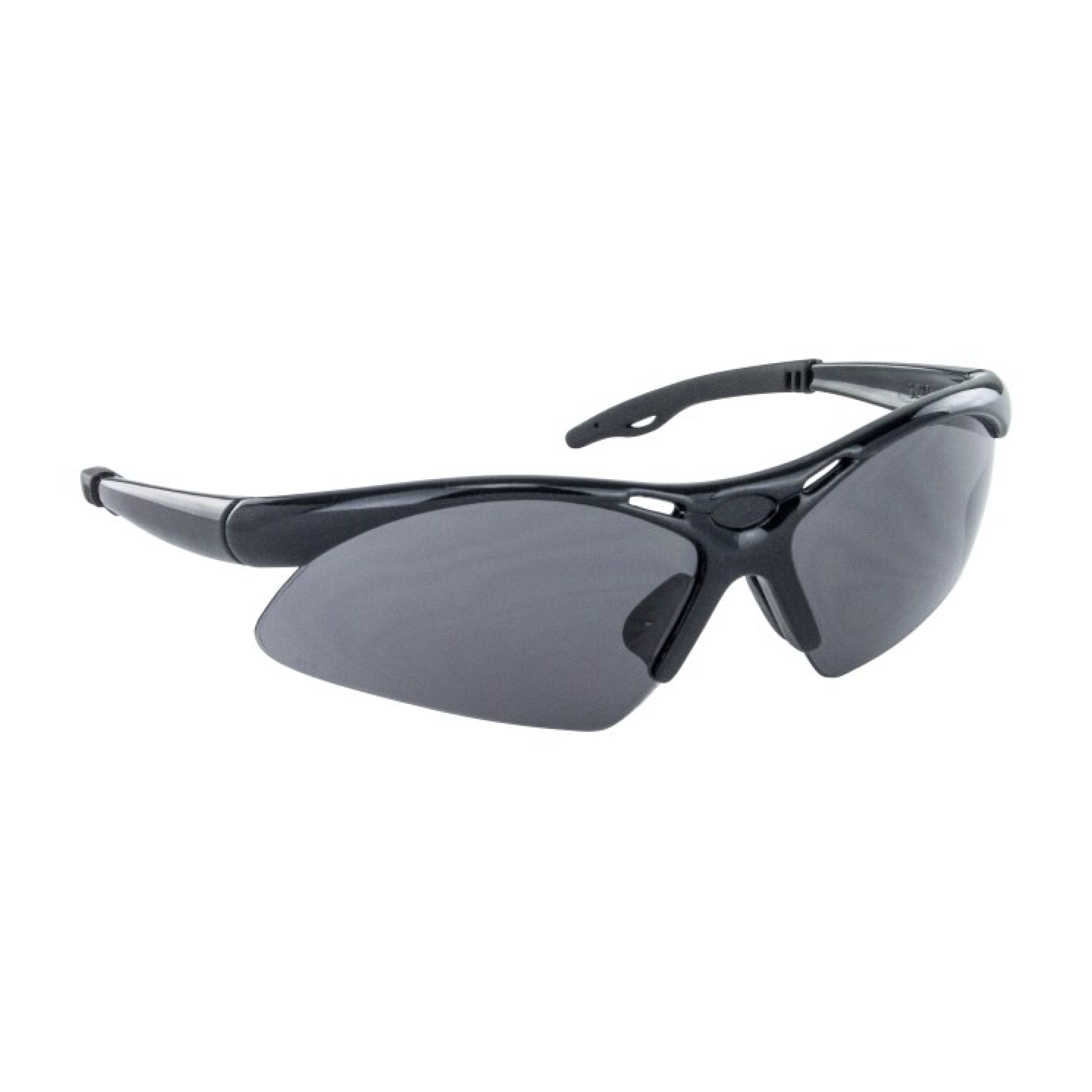 Diamondbacks™ safety eyewear, black frame with dark smoke wrap lenses