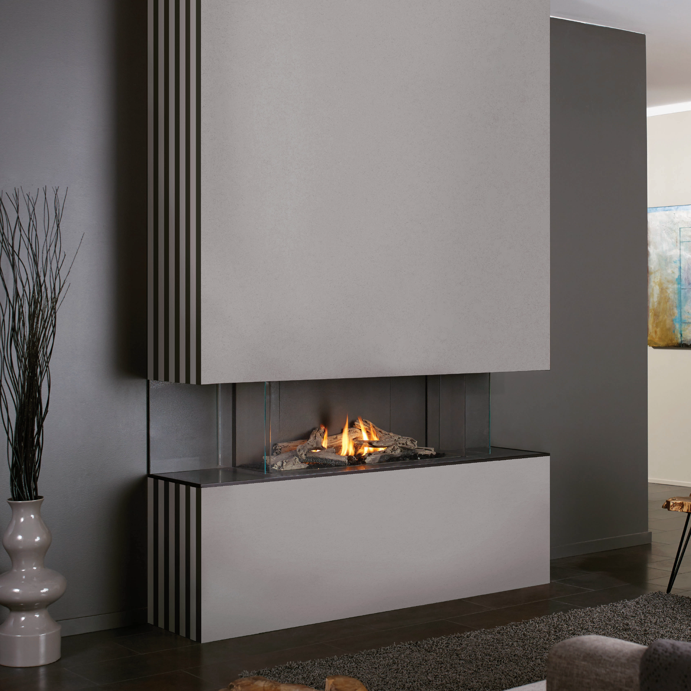 San Francisco Bay 3-Sided Fireplace