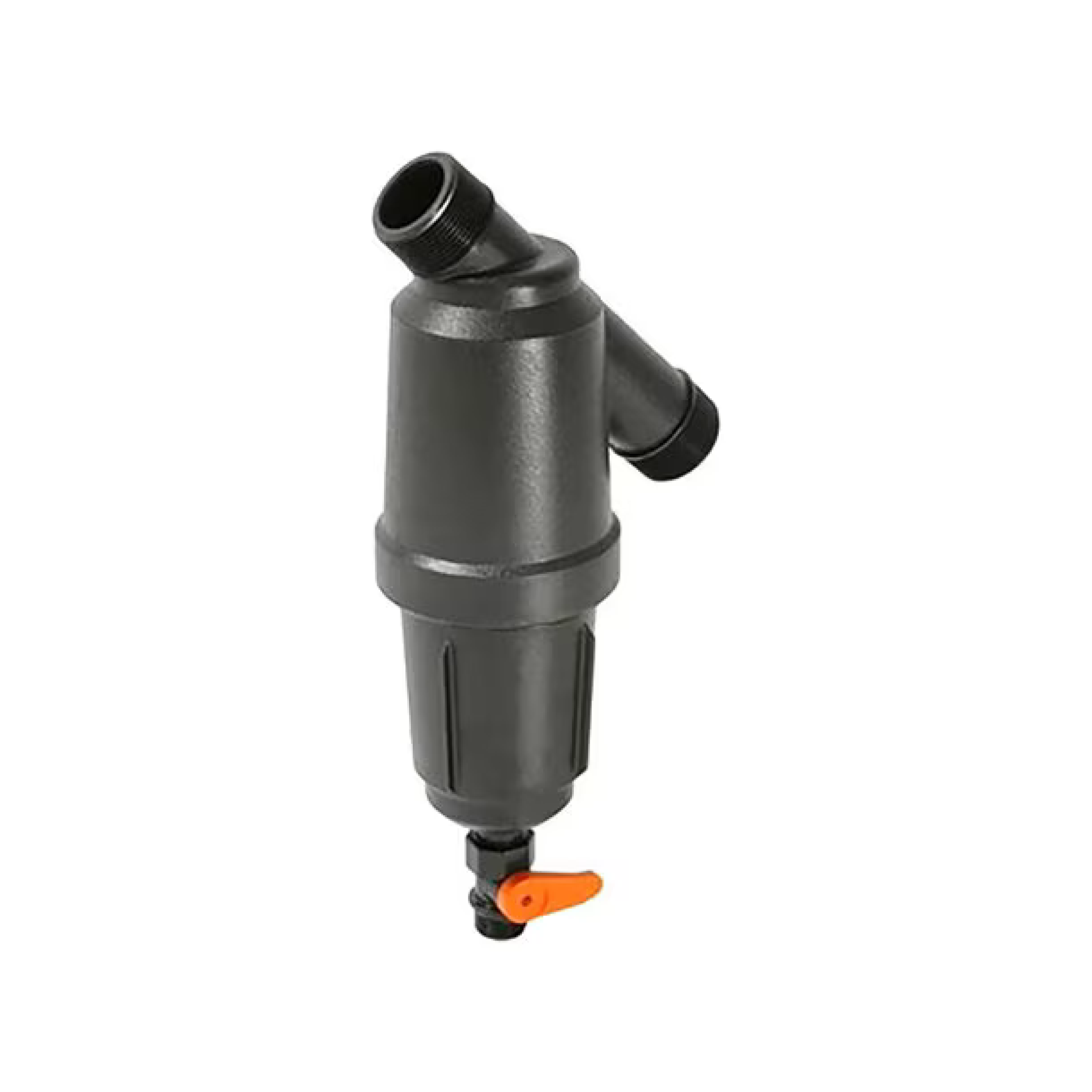 3/4 in Y filter MP with flush valve, gray body and orange lever