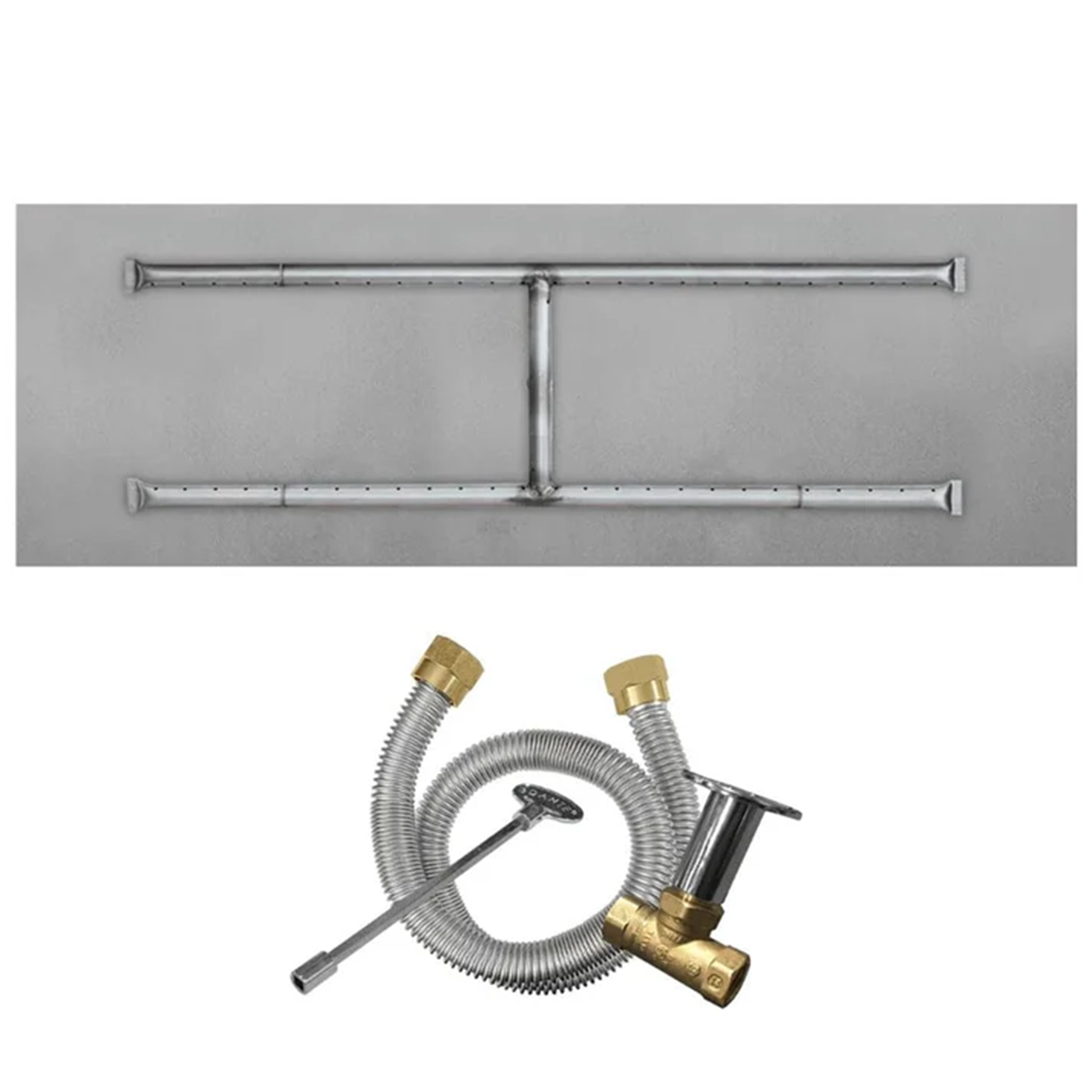 27" x 6" H Burner with MT Ignition and 32" x 12" Steel Flat Pan