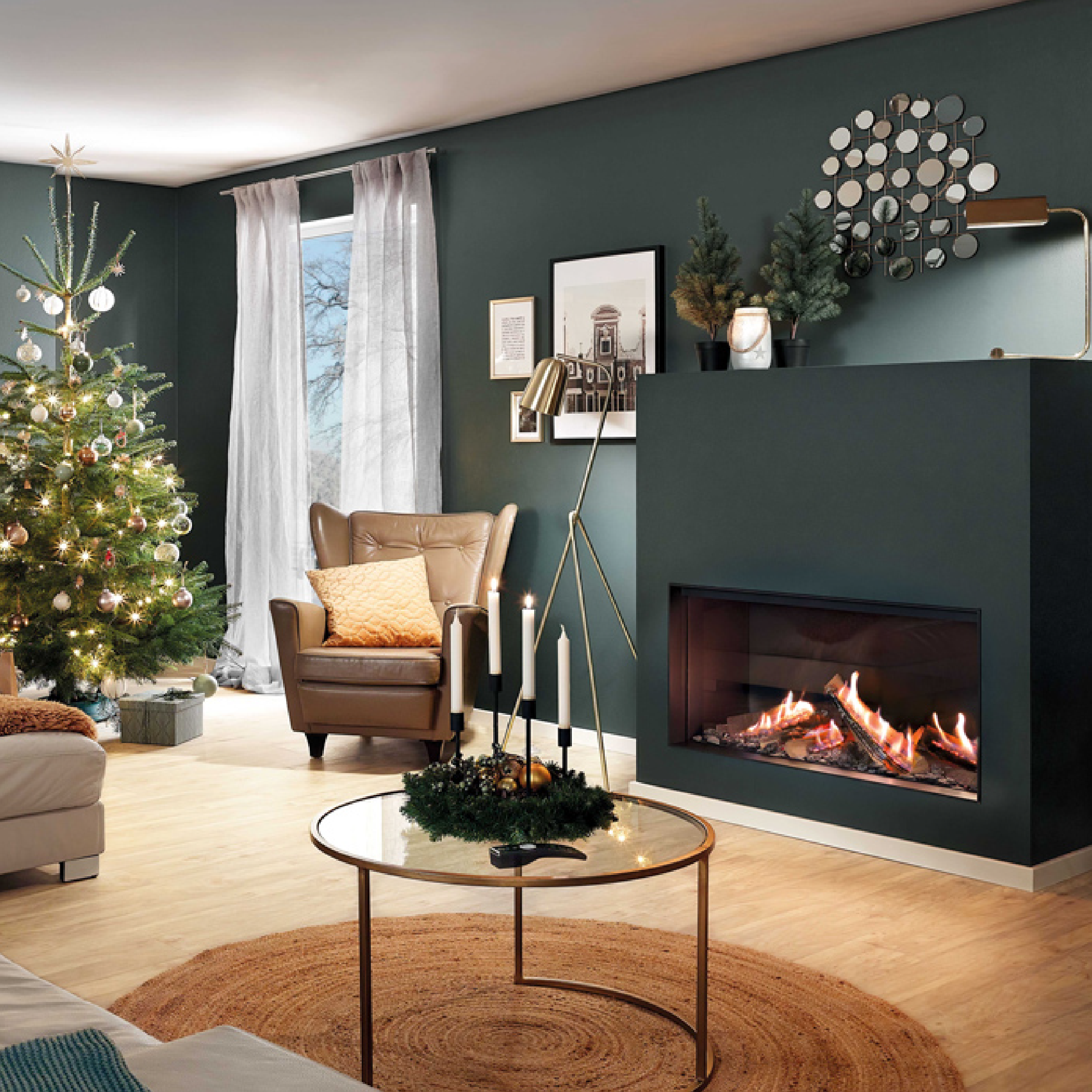 Lina G 60-19 Includes single color LED remote controlled ember bed