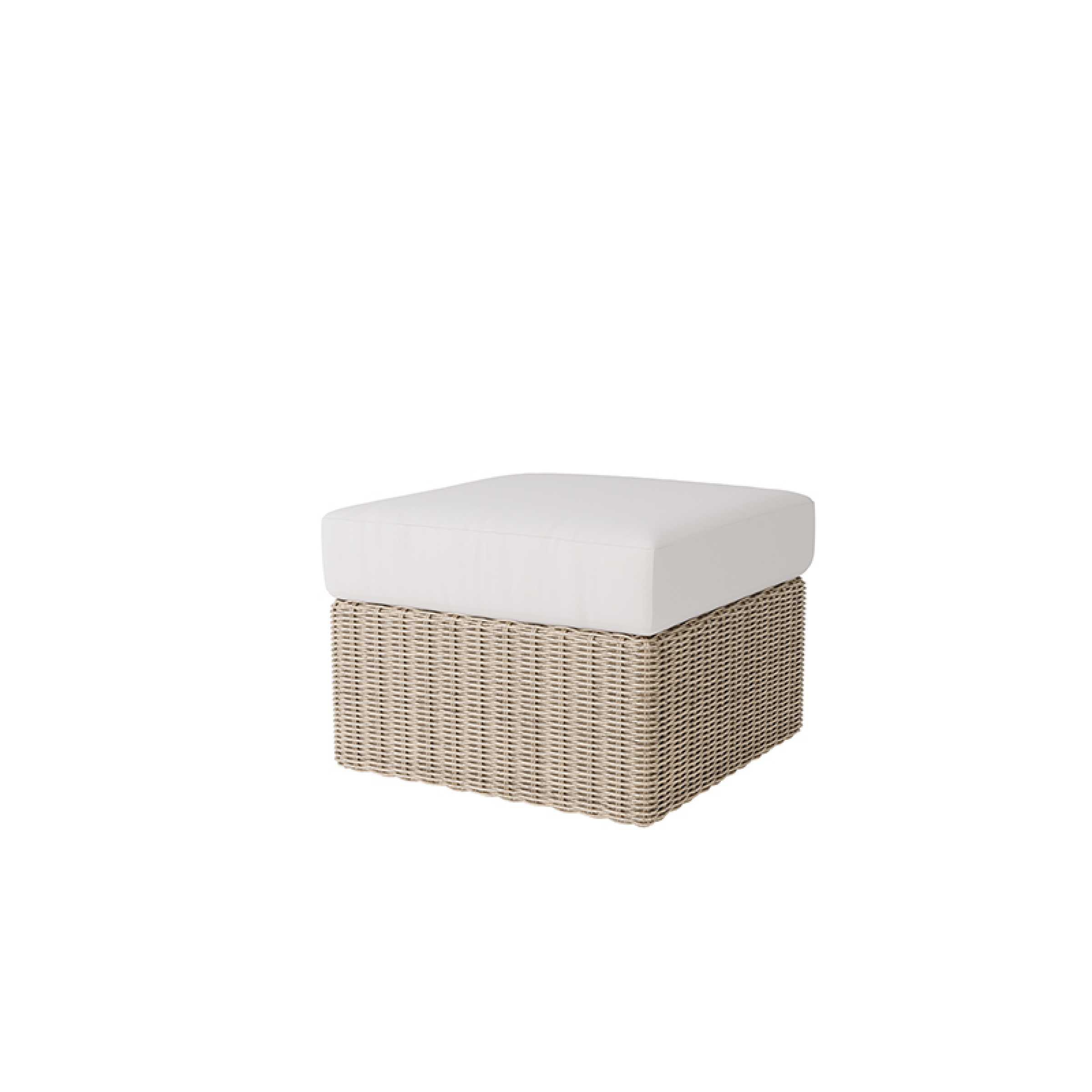 Boulevard Ottoman with Barley Weave
