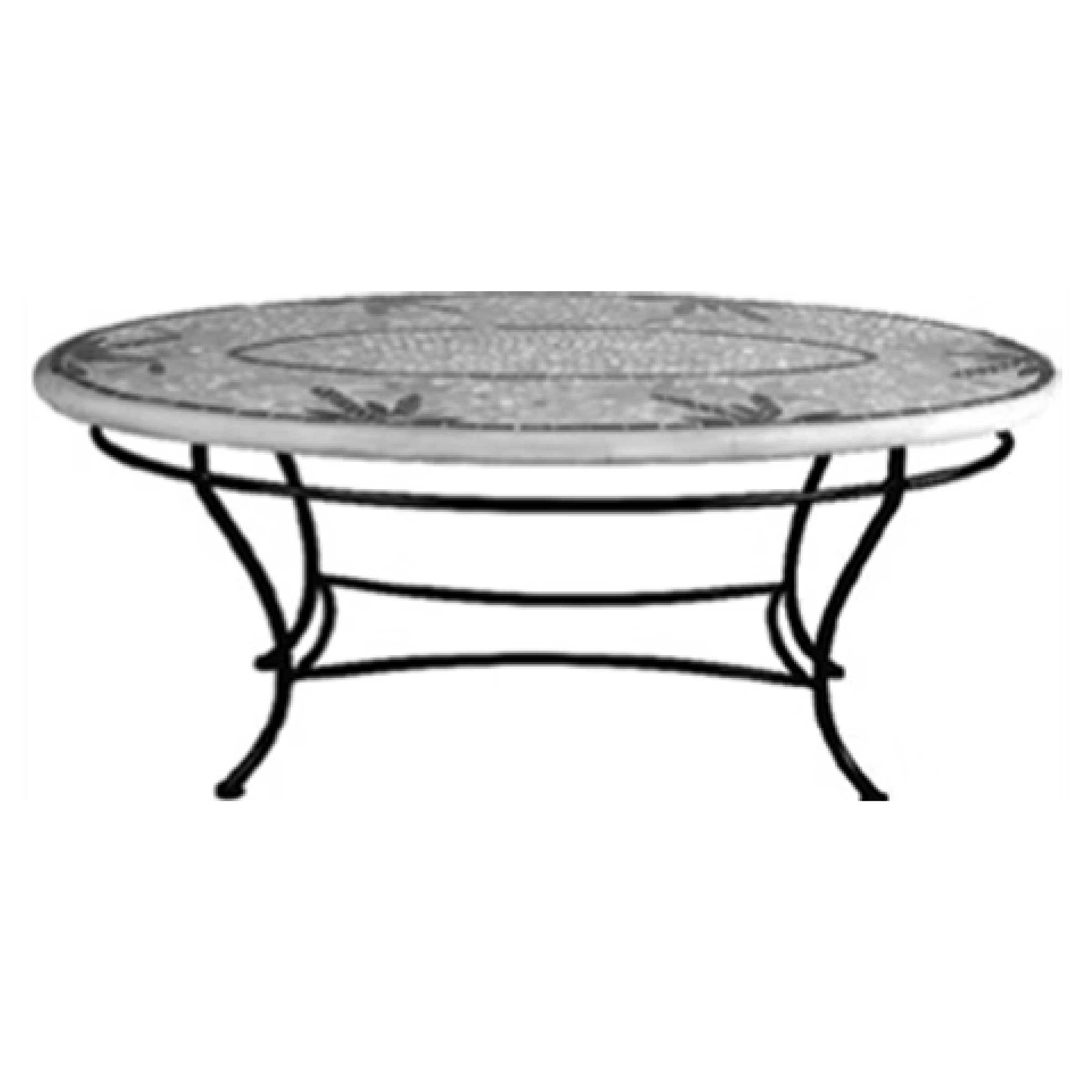 42" Oval Aluminum Coffee Table Base