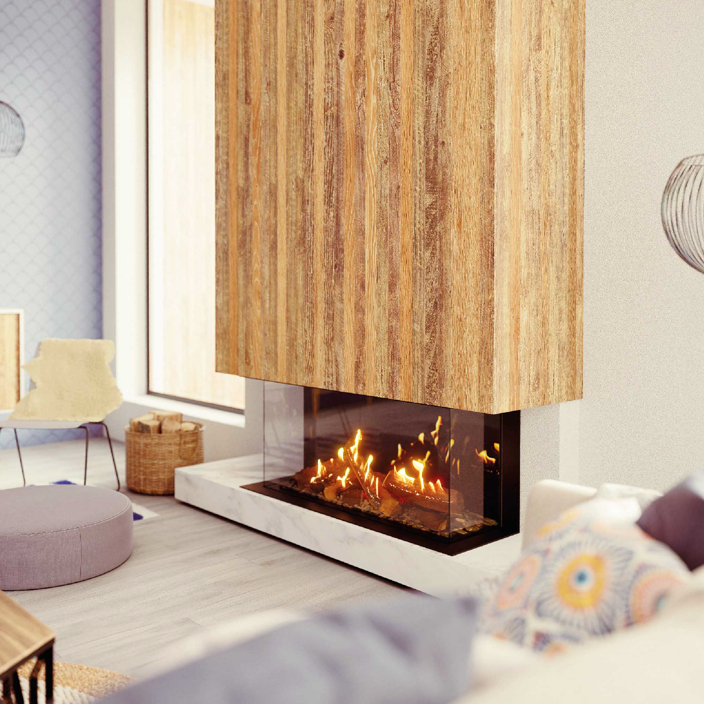 Ekko G U 60/14-19 includes single color led remote controlled ember bed