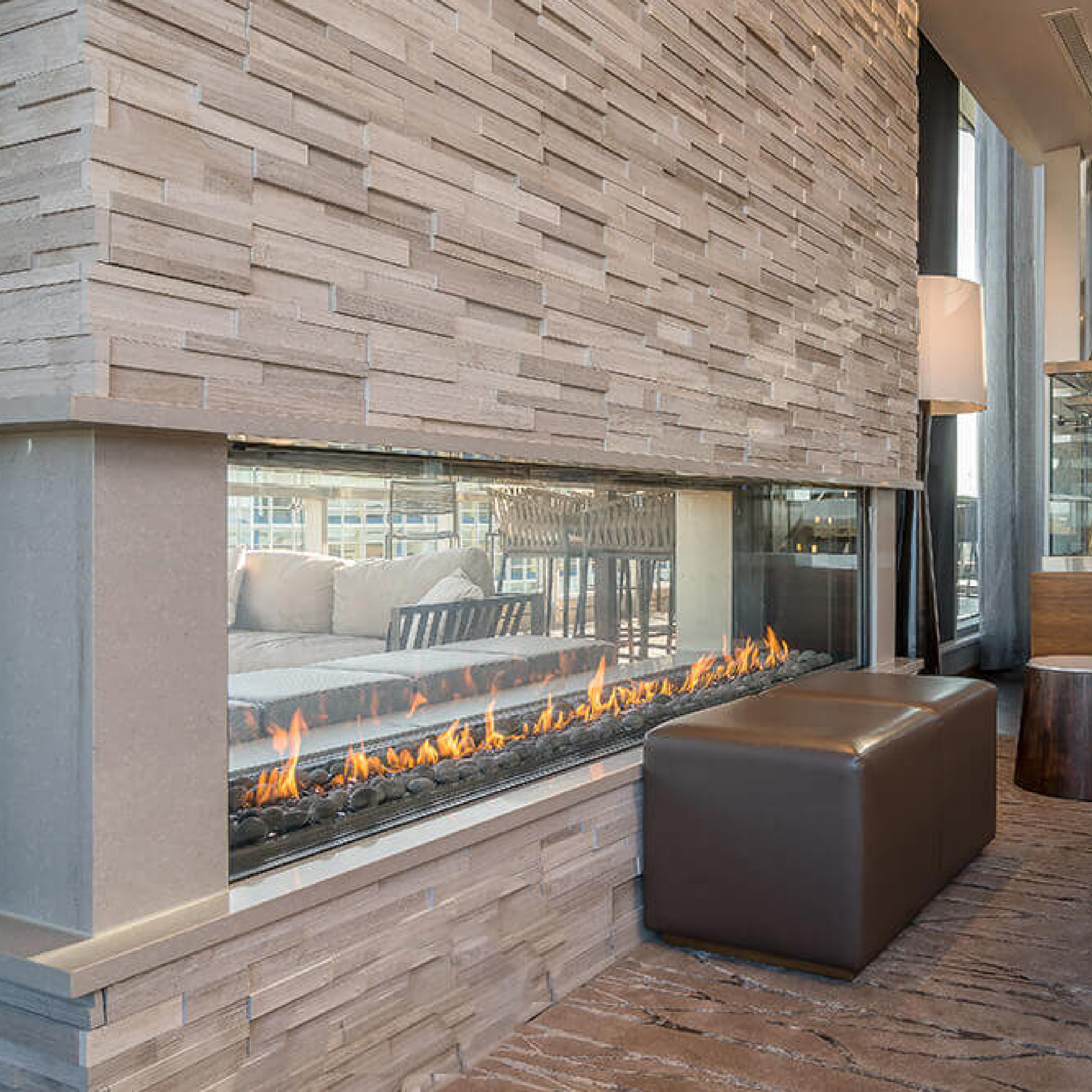 See-Through 30" Extra High Glass Height Fireplace