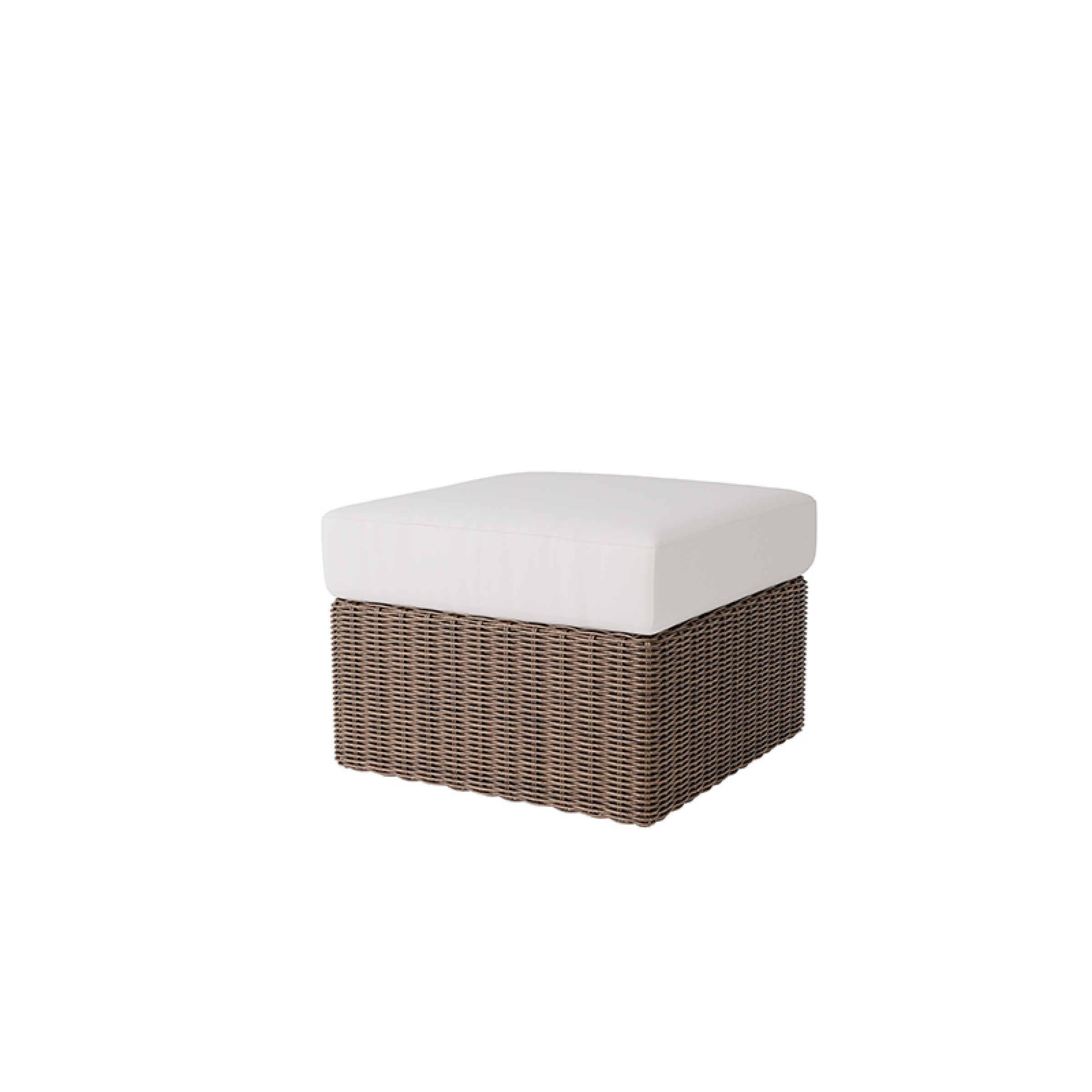 Boulevard Ottoman with Hazel Weave