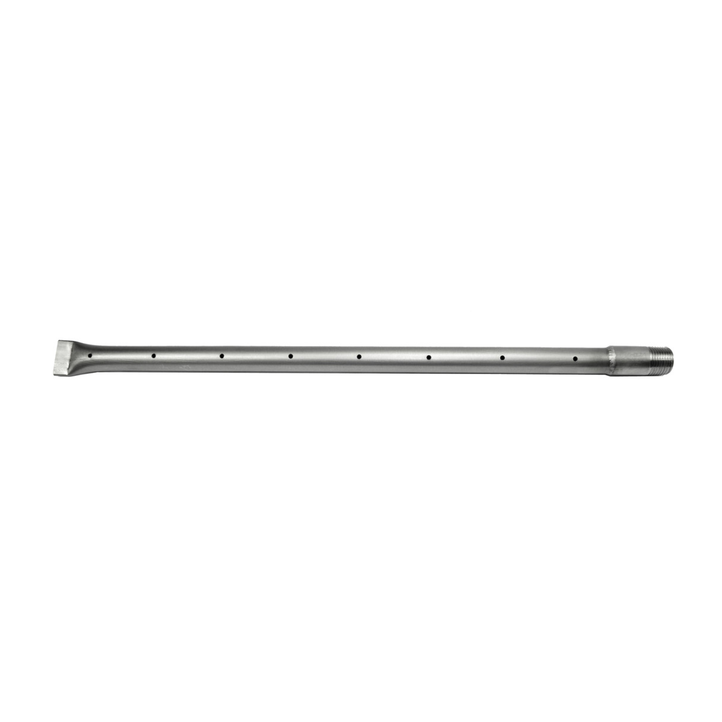 Stainless steel fireplace log lighter burner, long tube with end cap