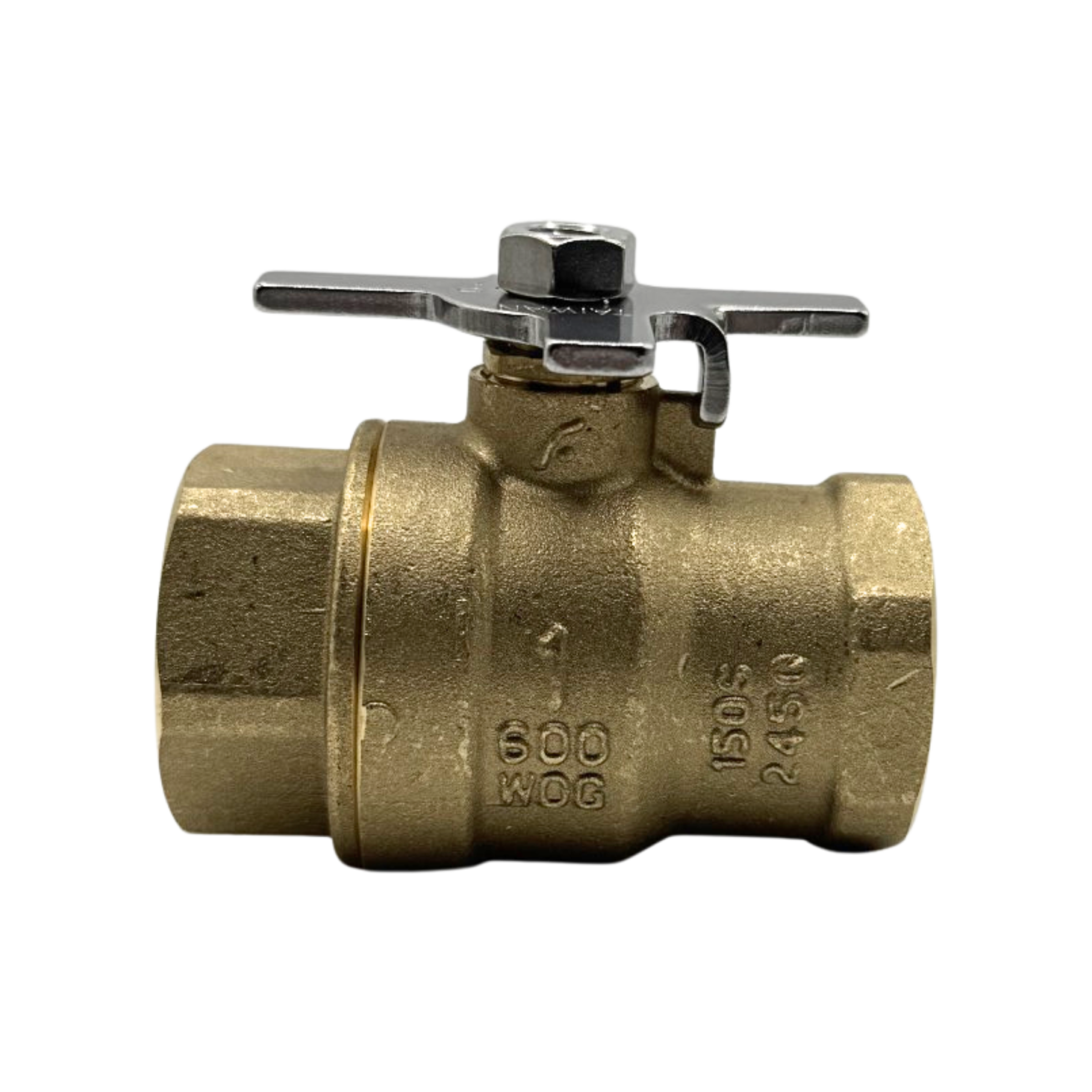 1" FIPT Brass Ball Valve with Cross Handle