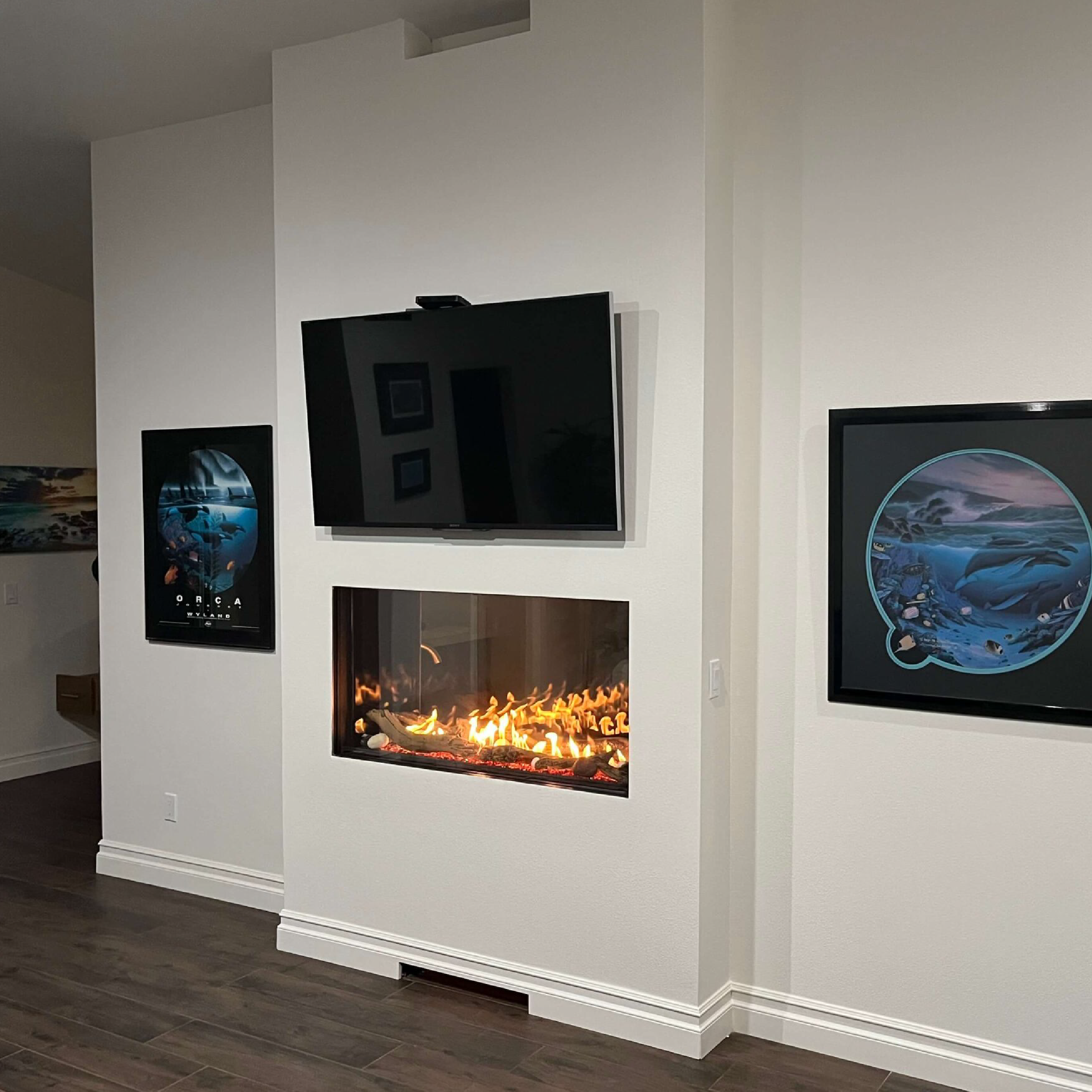 See-Through 24" High Glass Height Fireplace