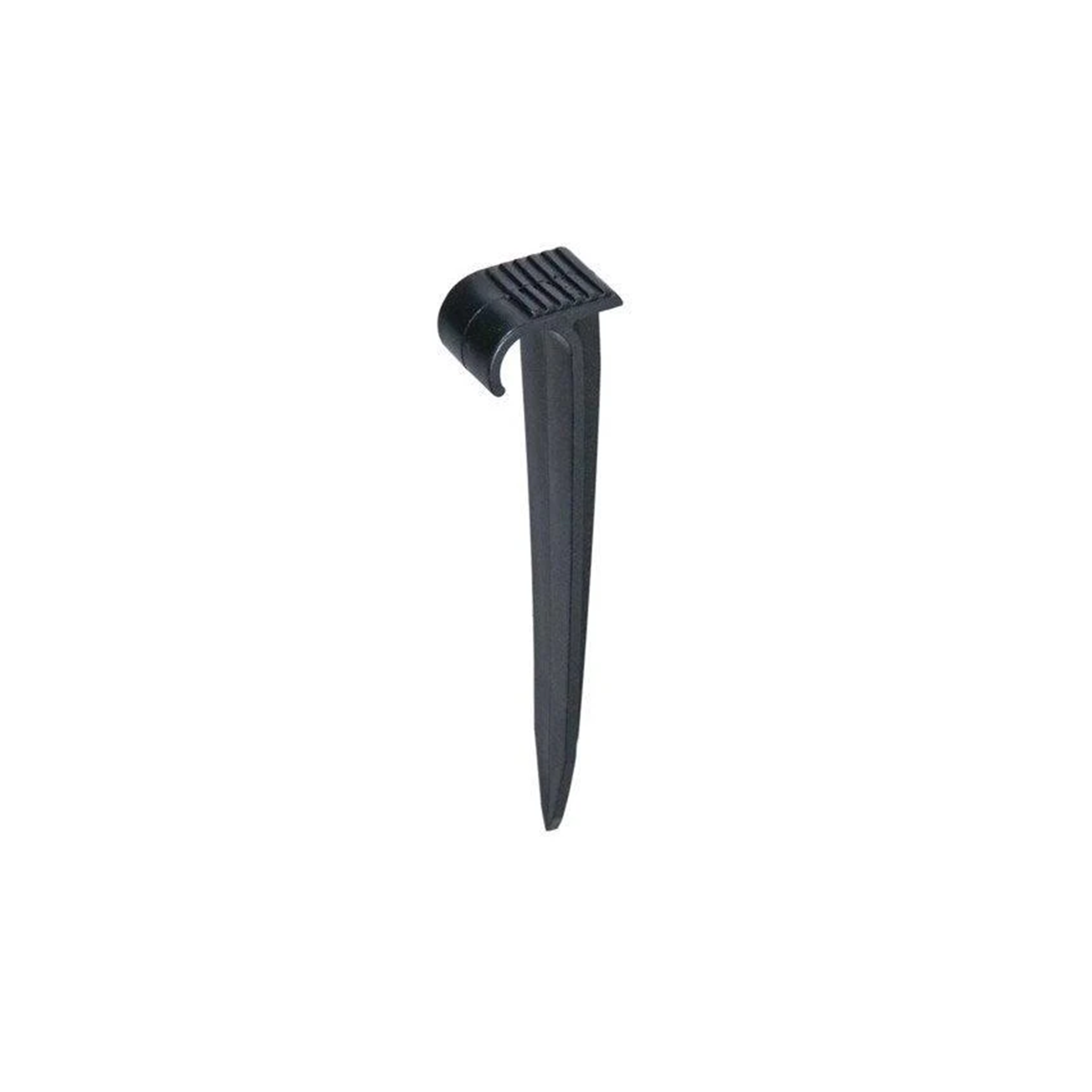 Plastic stake for 1/2-inch tubing, dark gray, with slotted top