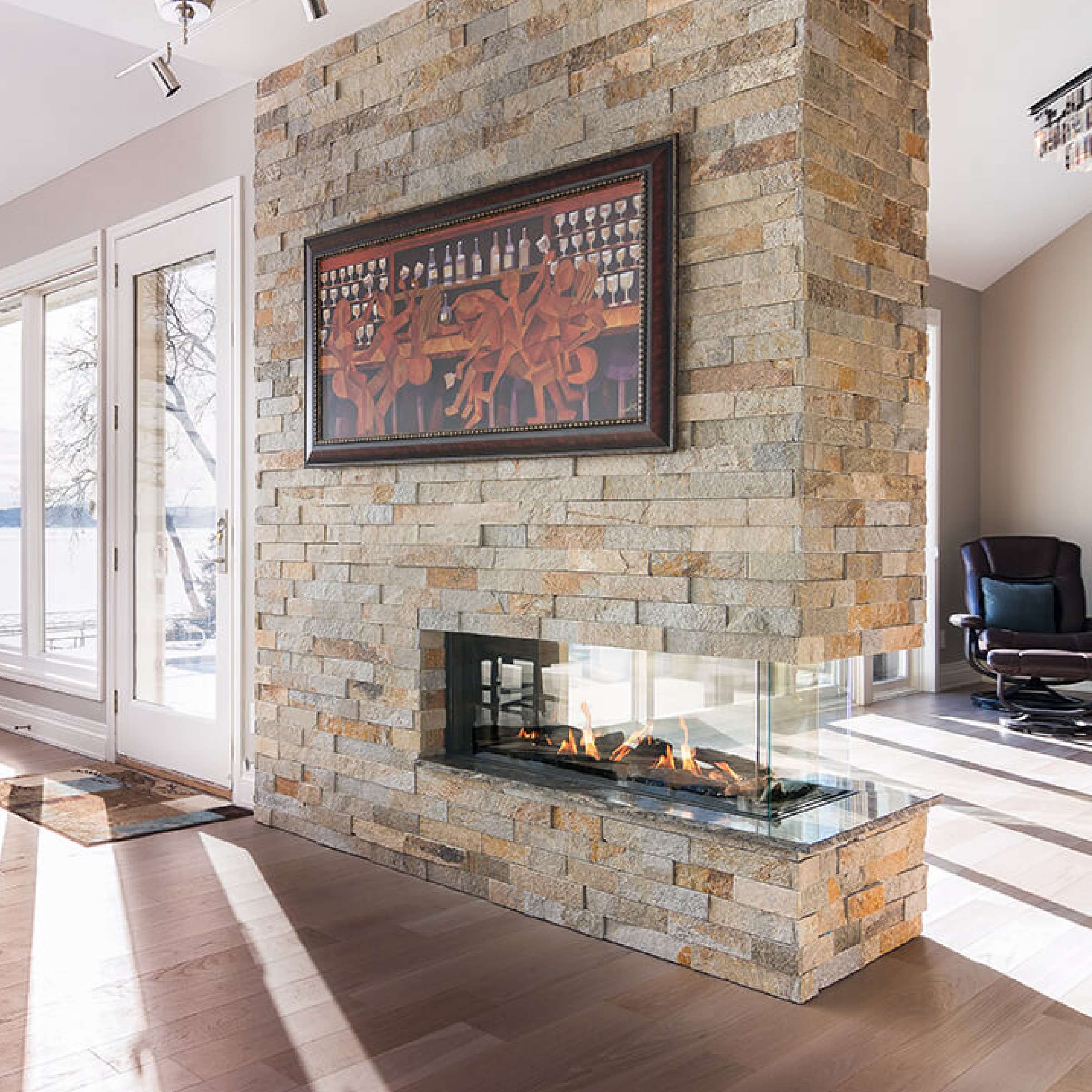 Room Definer 24" High Glass Height Fireplace