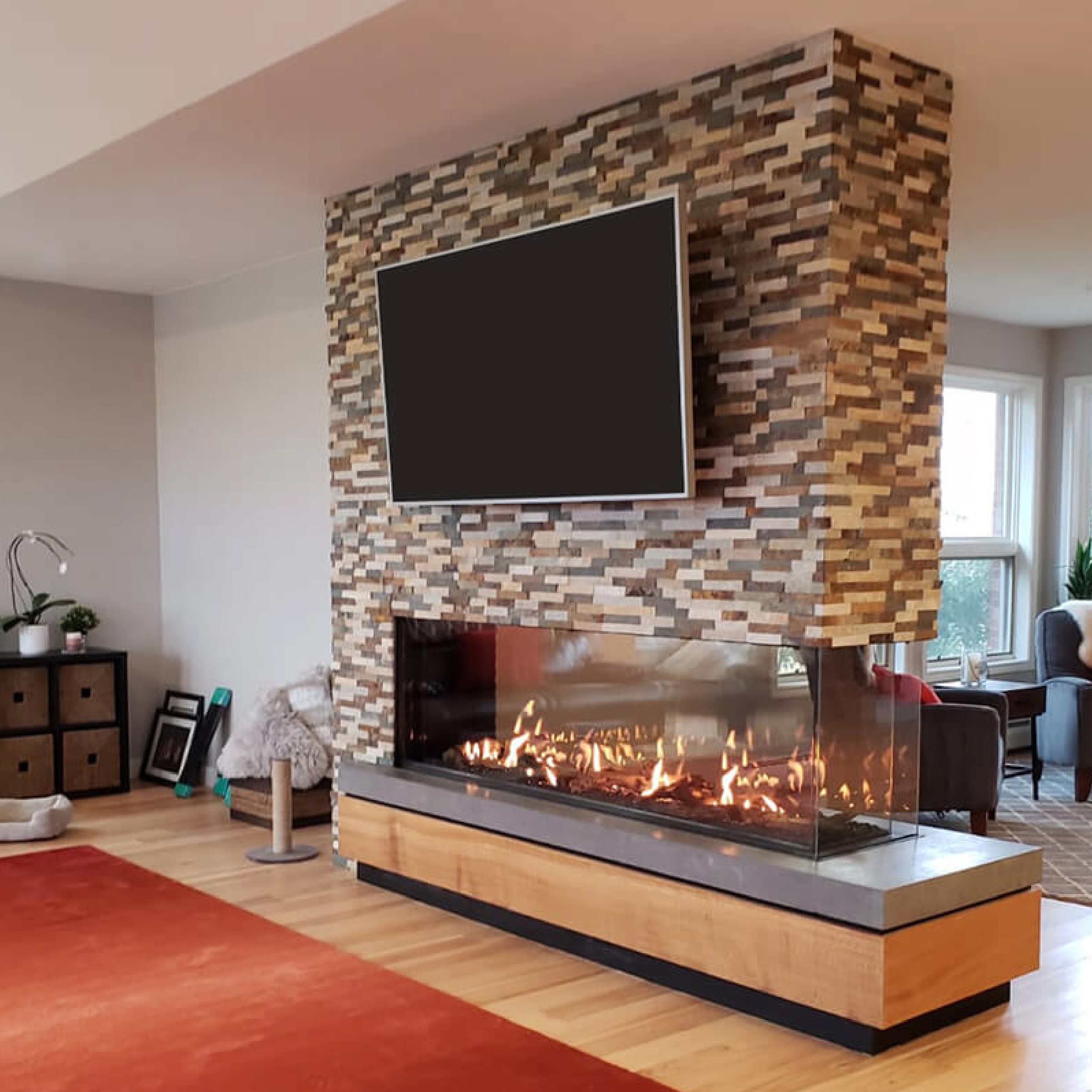 Room Definer 24" High Glass Height Fireplace