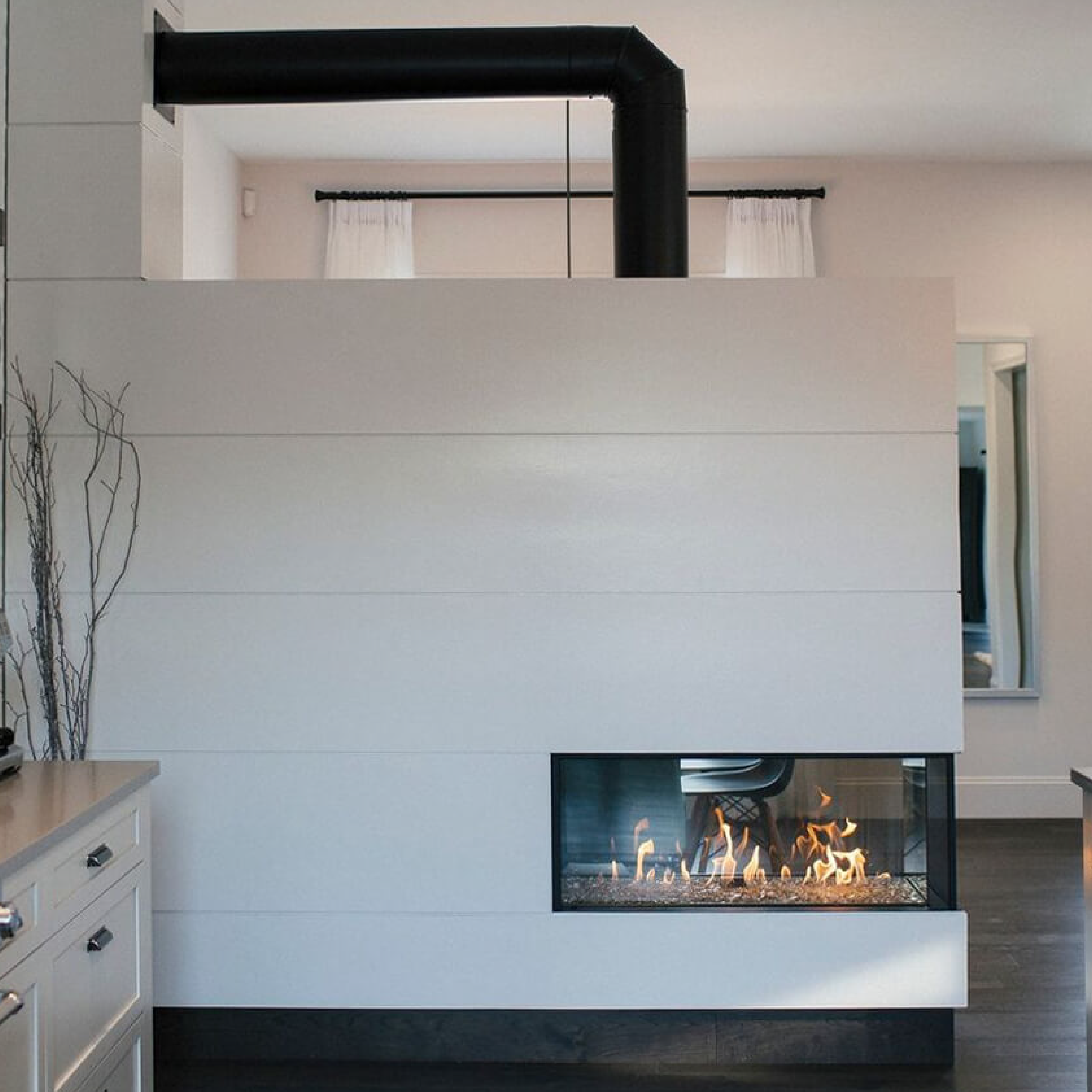 Room Definer 16" Regular Glass Height Fireplace