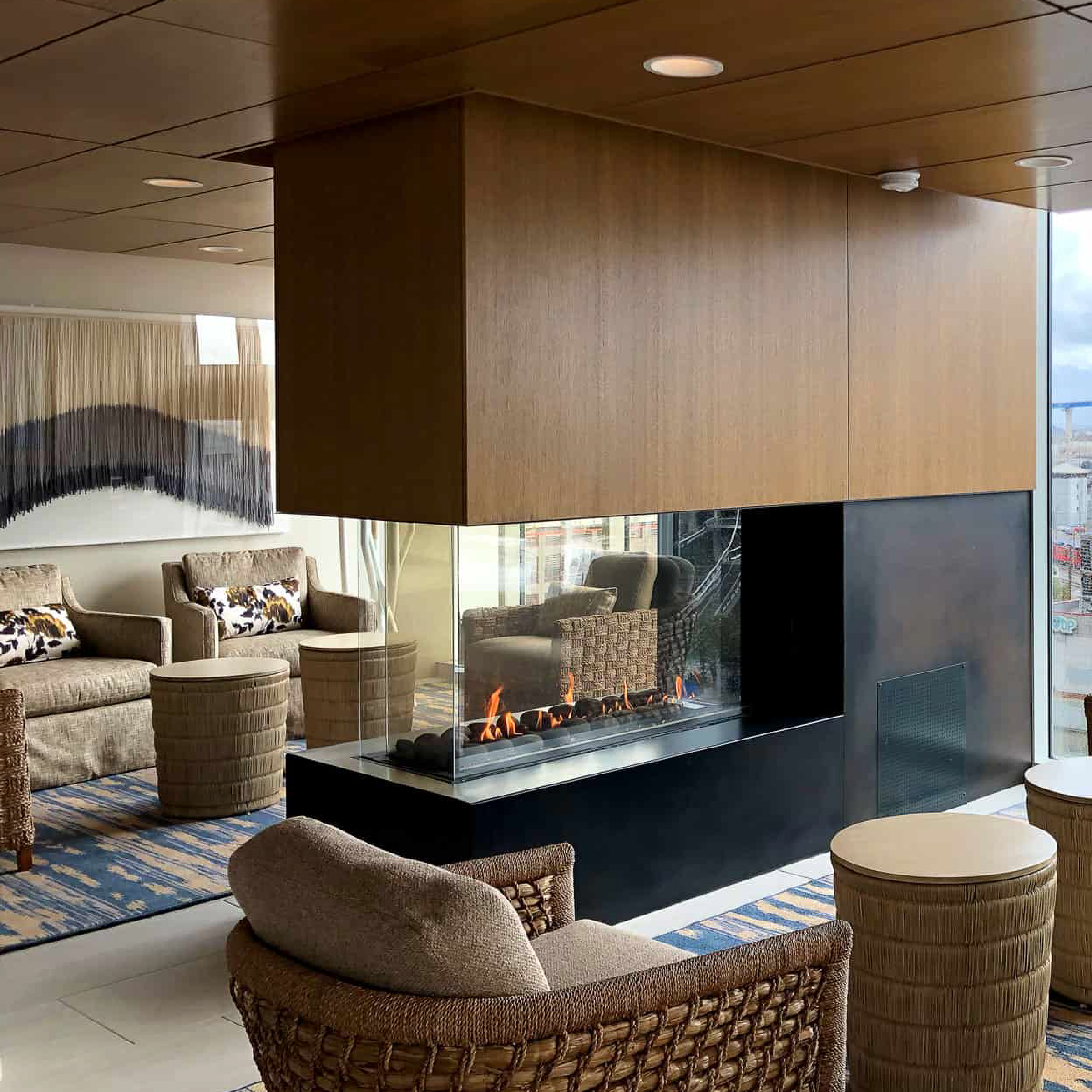 Room Definer 30" Extra High Glass Height Fireplace