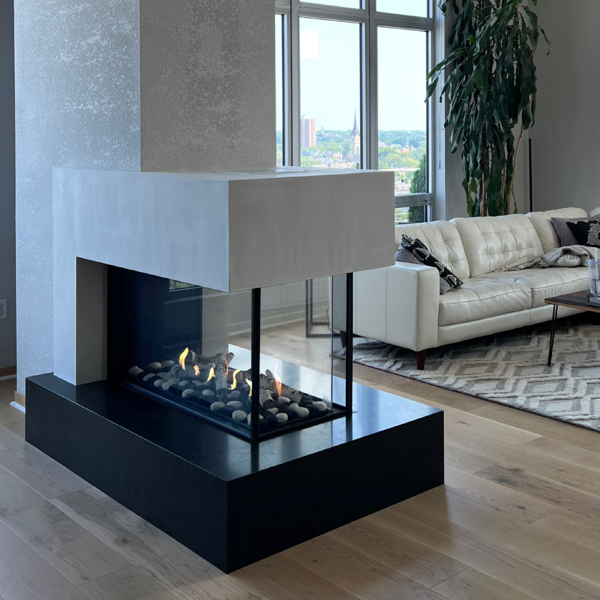Room Definer 24" High Glass Height Fireplace