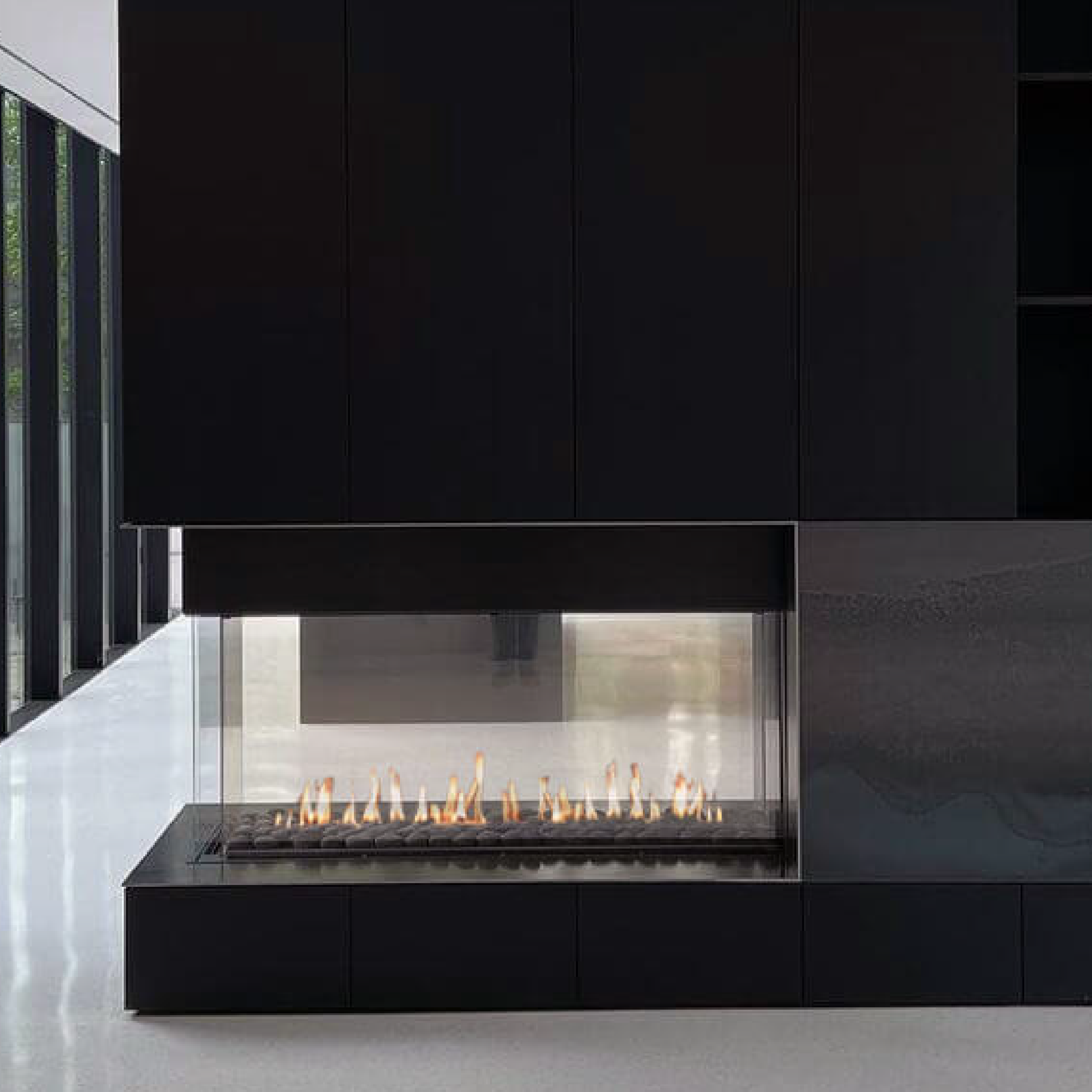Room Definer 24" High Glass Height Fireplace