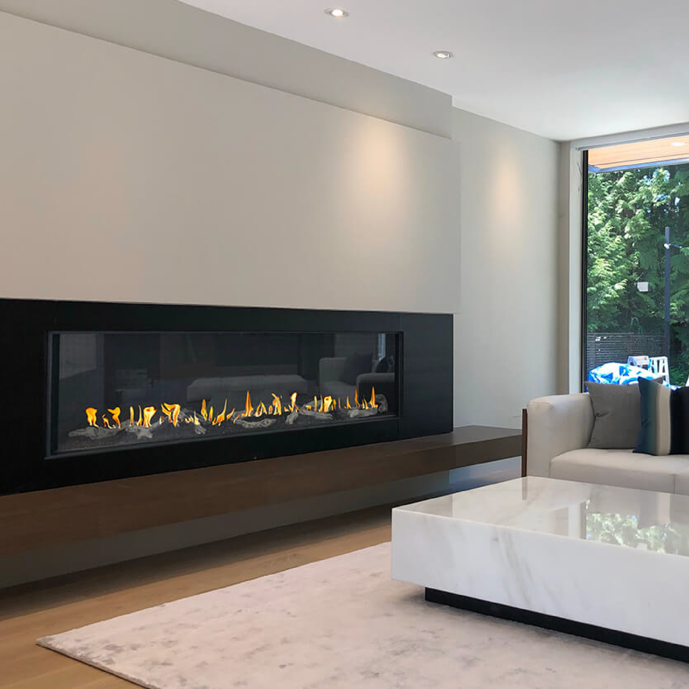 Front Facing 30" Extra High Glass Height Fireplace