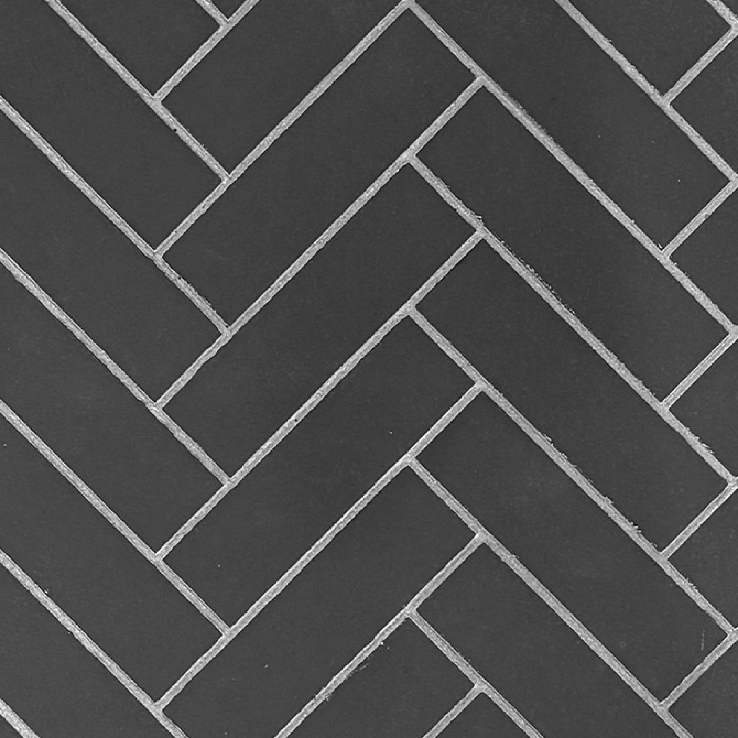 Black brick herringbone panel pattern with light gray outlined lines