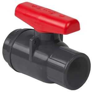 2-1/2" Plastic ball valve / lever handle slip grey sch. 80