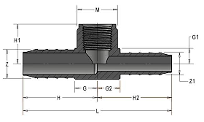 1-1/4X1/2 PVC REDUCING INSERT TEE INSERTXFPT