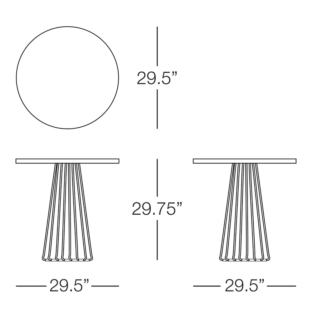 Intercoastal Dining Table - Agate Gray Frame
