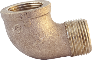 1" LEAD FREE bronze elbow, 90 degrees street
