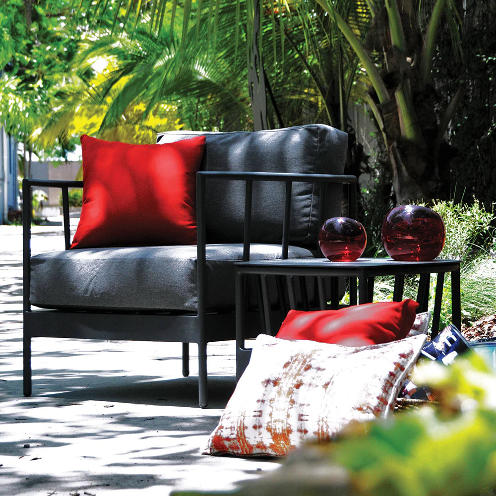 Oslo Armchair with Graphite Frame & Spectrum Dove Fabric