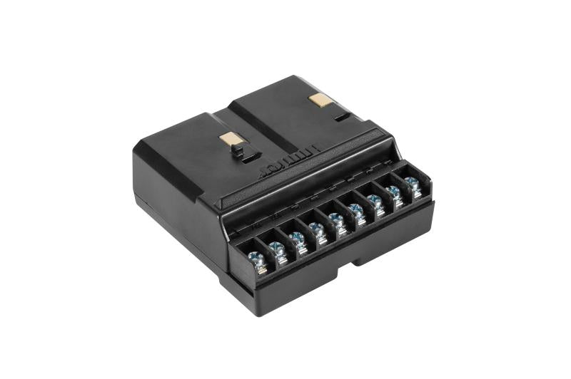 9-station output module for controllers, dark housing with 9-pin connector block