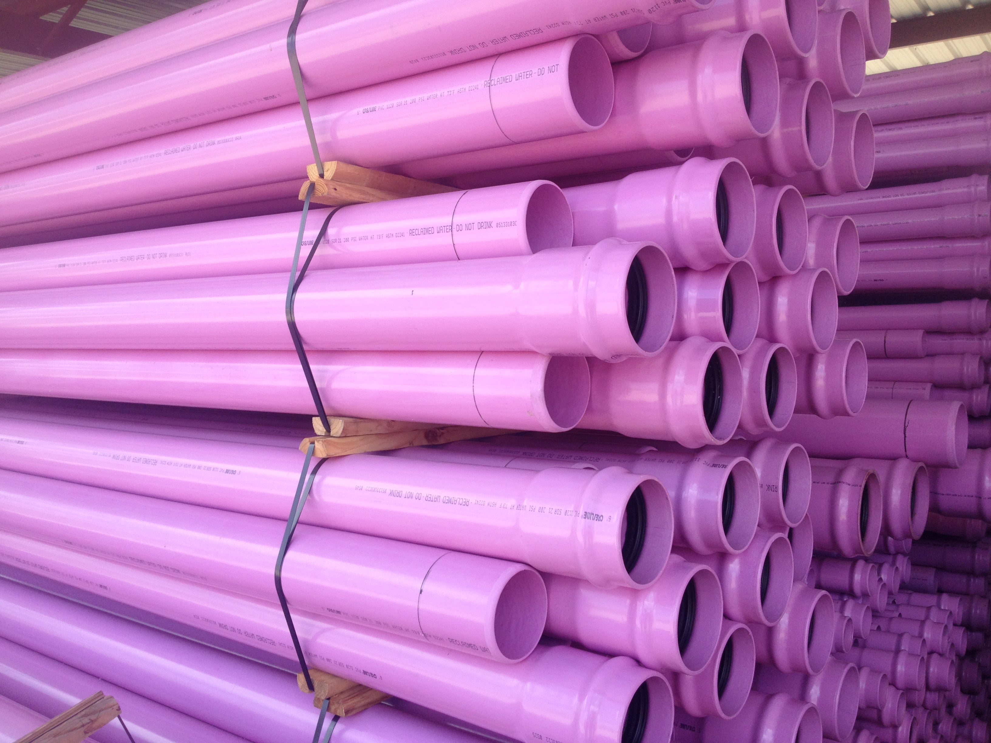 PVC Schedule 40 Pressure Pipe 1" RECLAIMED PURPLE - 5 FOOT SECTION