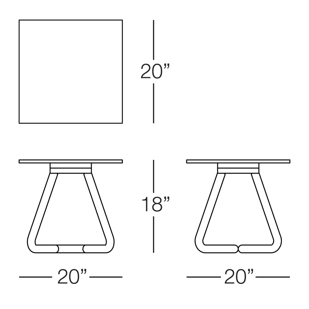 Sardinia Side Table in Graphite