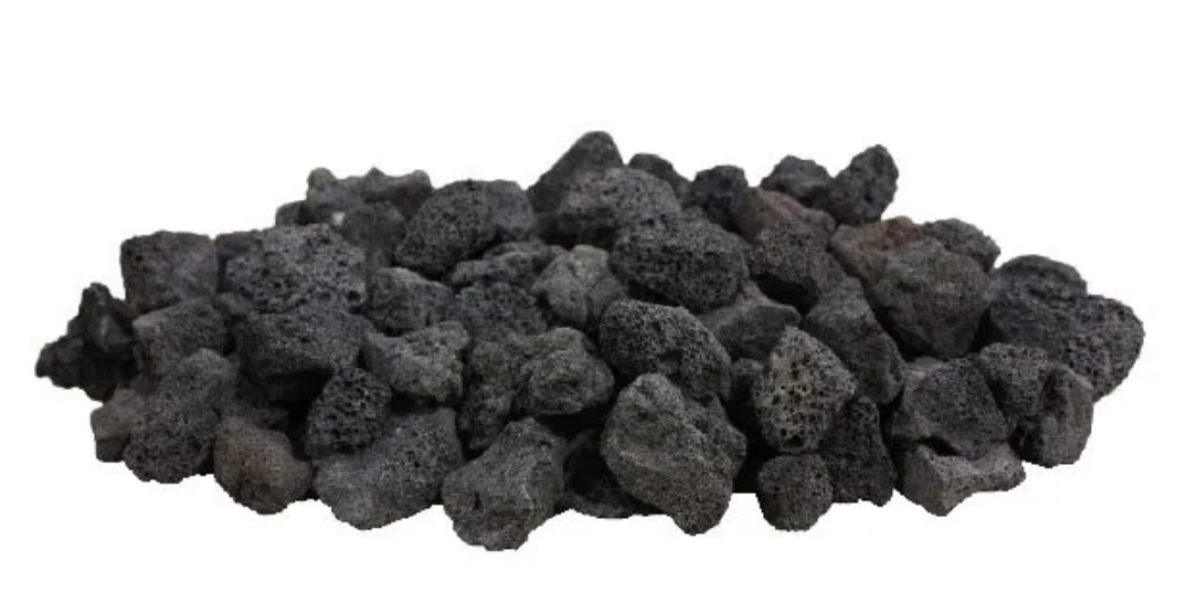 1 Cubic Ft. Bag of 1" to 2” Black Lava Rock - (approximately 1 cubic foot bag)