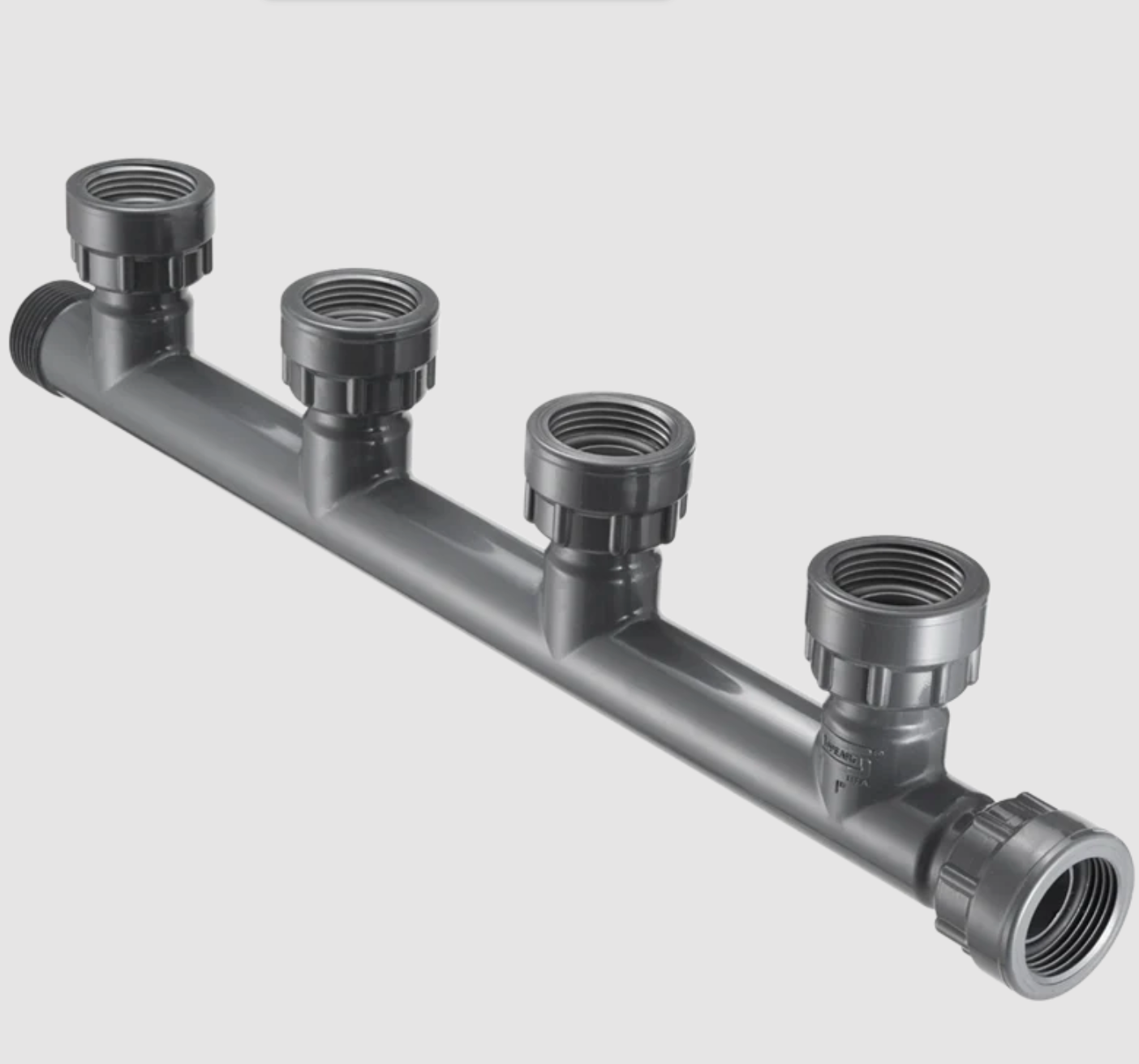 1 PVC 4-PORT MANIFLD TEE SWVLXMPTX4-SWVL