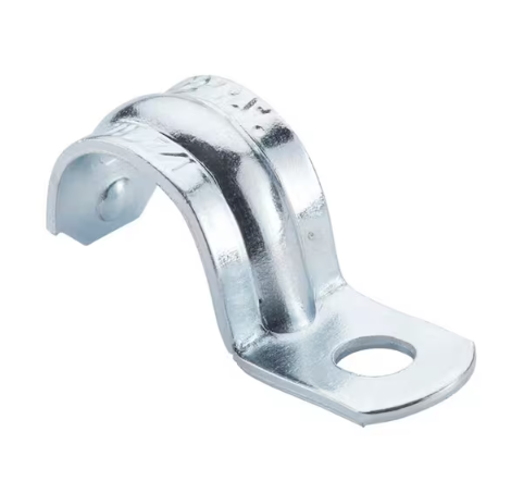 Stamped Steel Zinc Plated One Hole Rigid Strap 1/2"