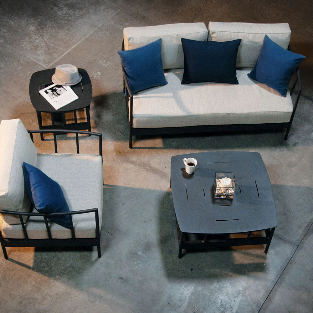 Oslo Armchair with Graphite Frame & Spectrum Dove Fabric