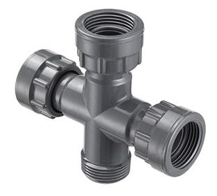 1 PVC MANIFOLD CROSS SWVLXMPTXSWVLXSWVL