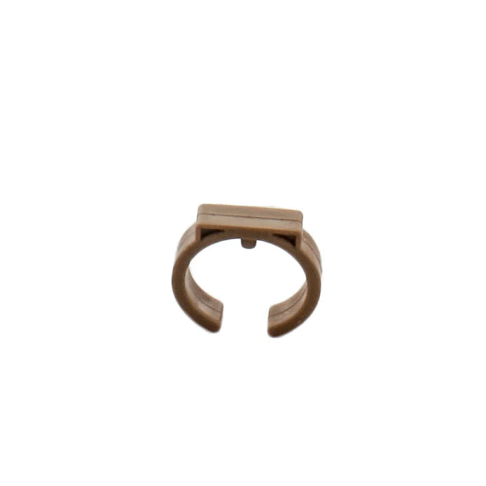 Brown plastic emitter block-off plug for 17mm tubing