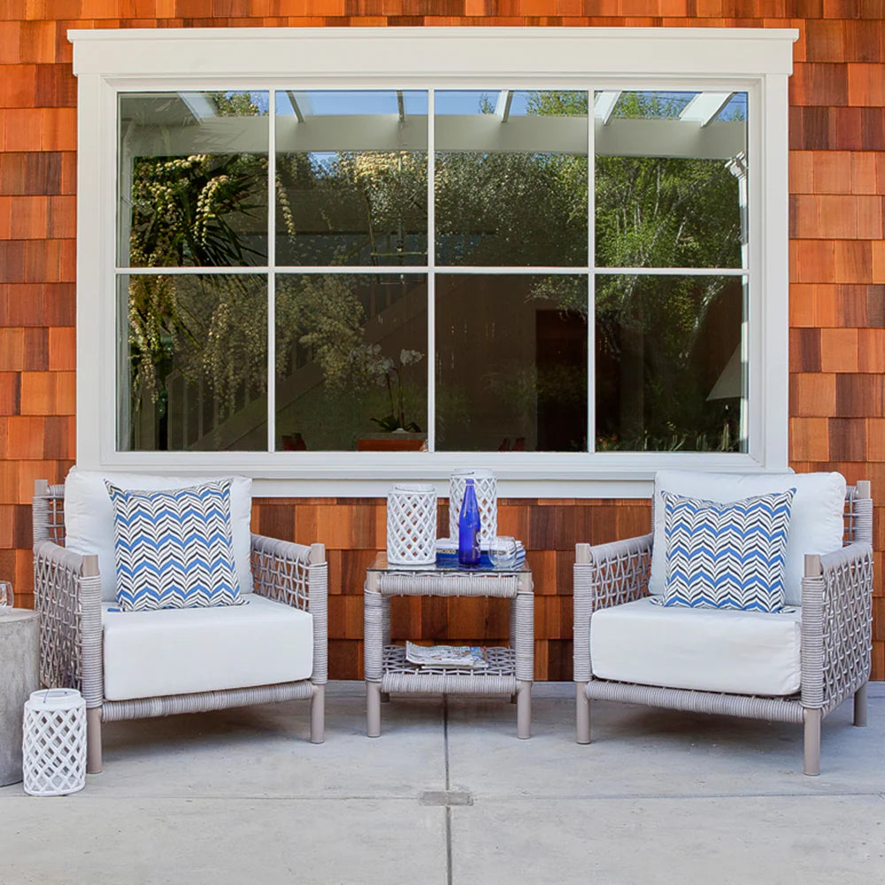 Taos Armchair - Taupe Frame with Nurture Clay Sunbrella Fabric