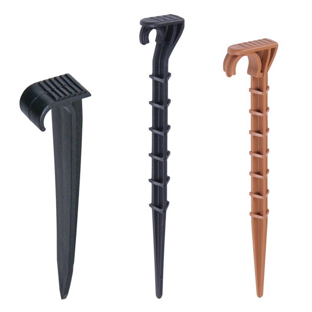 Stake 13", w/clip for 1/4" tubing