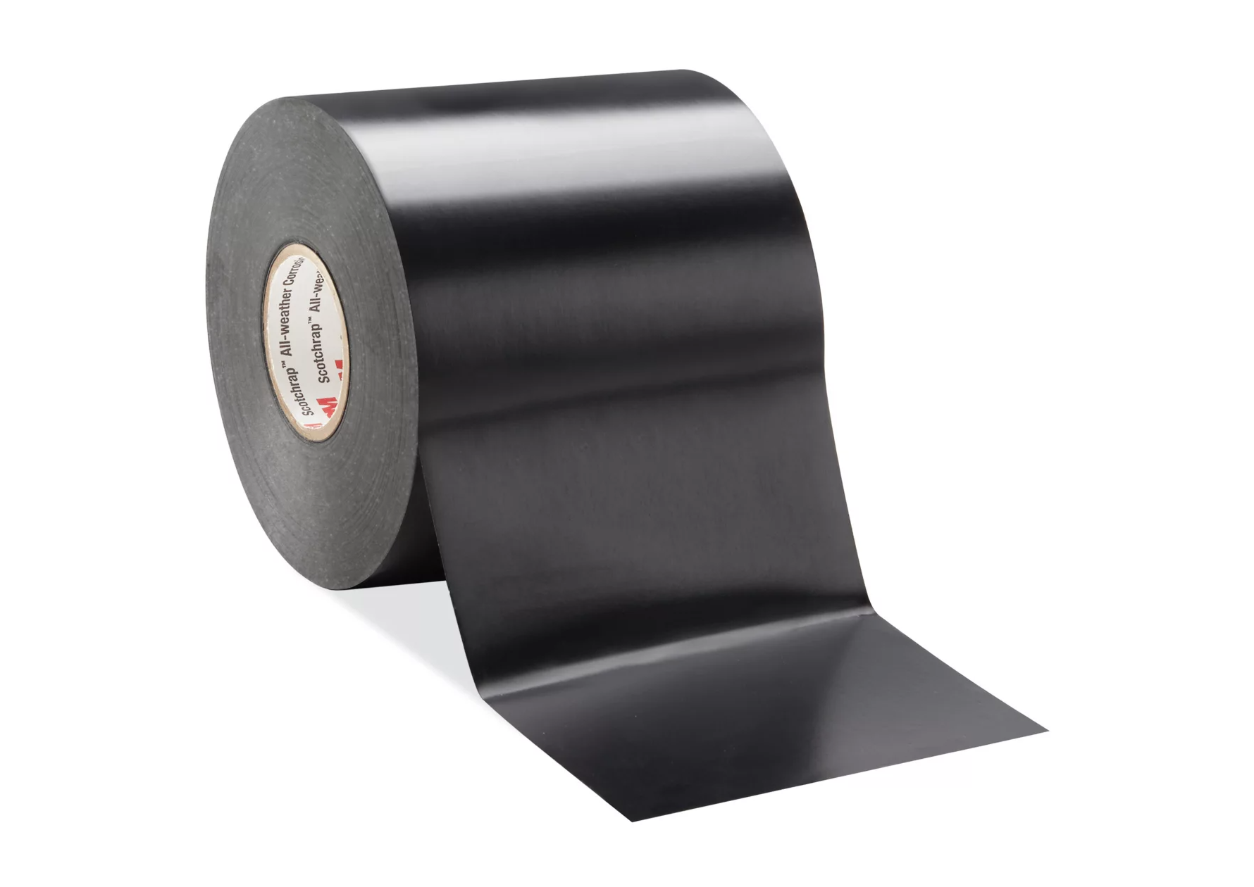 Pipe wrap tape roll, black wide roll, 2 in x 100 ft