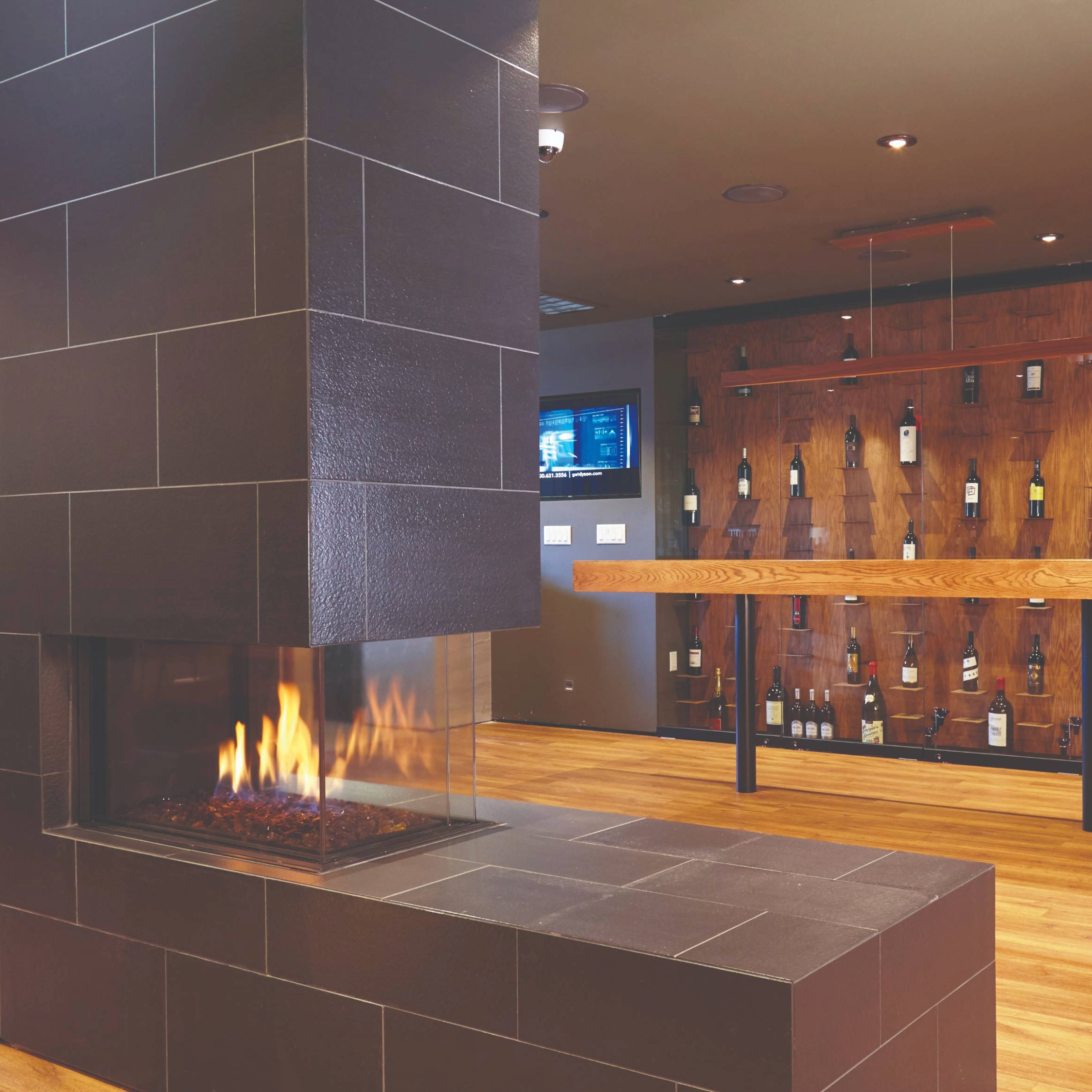 Space Creator Fireplace with Standard Burner and Double Glass