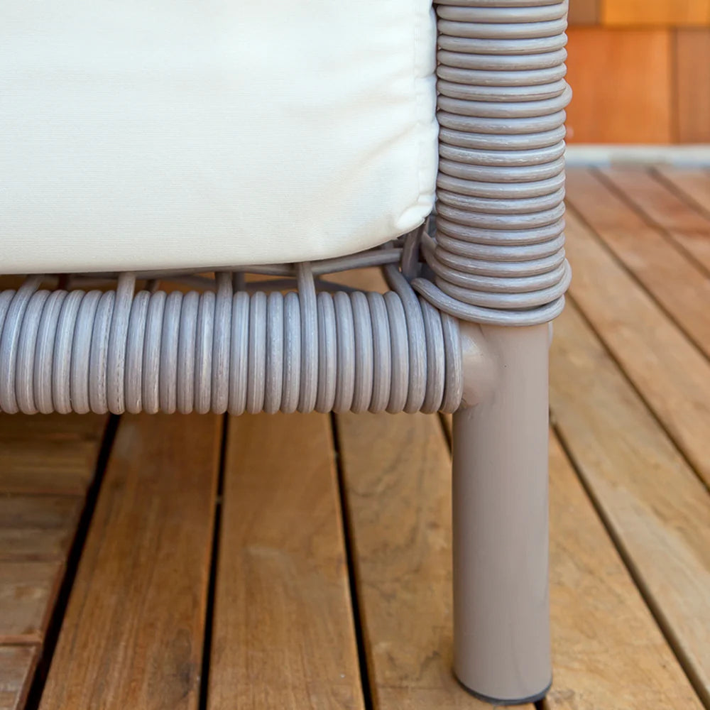 Taos Armchair - Taupe Frame with Nurture Clay Sunbrella Fabric