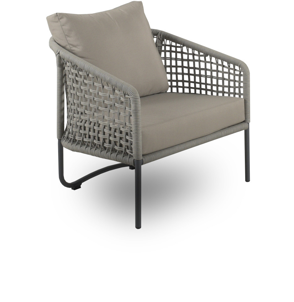 Sardinia Armchair with Blend Mist Sunbrella Fabric Cushion
