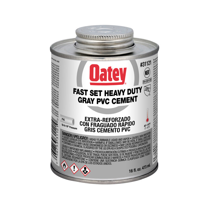 OAT PVC HD GRAY FAST SET CEMENT 16OZ