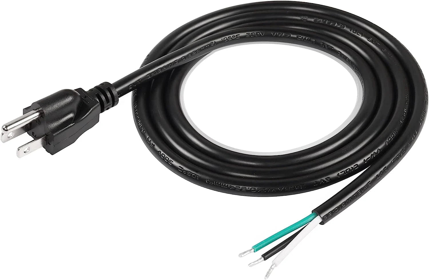 PIG TAIL 6' STRAIGHT PLUG 16G 3 WIRE - GRAY