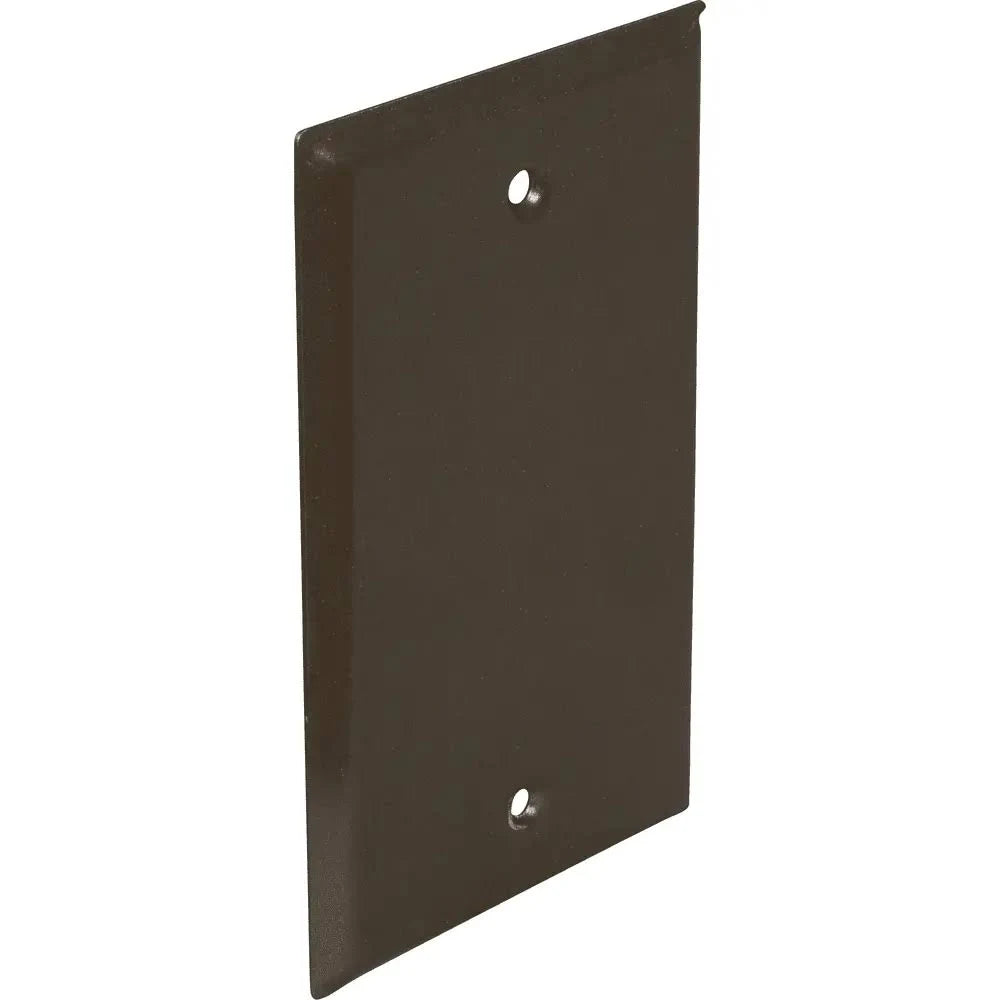 Steel One Gang Blank Cover - Bronze