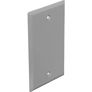 Steel One Gang Blank Cover - Grey